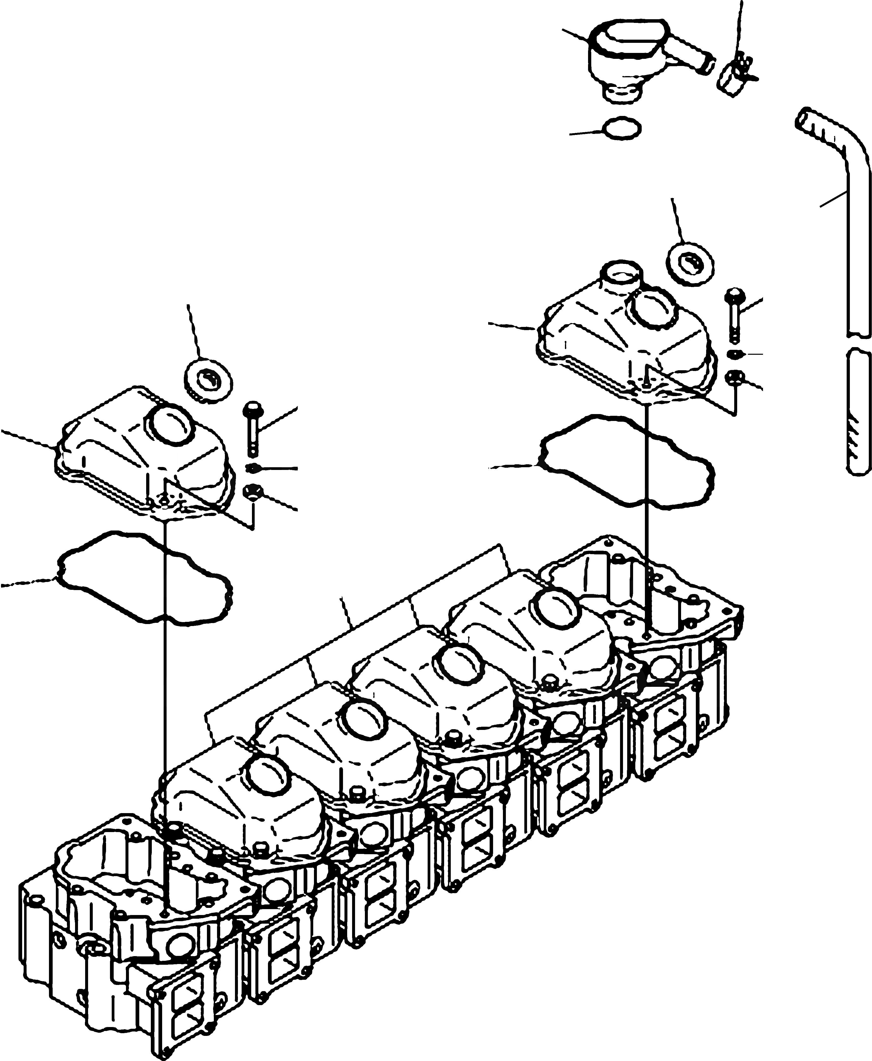 Схема запчастей Komatsu WA470-5 - ГОЛОВКА ЦИЛИНДРОВ COVER, ATTACHING ЧАСТИ ДВИГАТЕЛЬ, КРЕПЛЕНИЕ ДВИГАТЕЛЯ