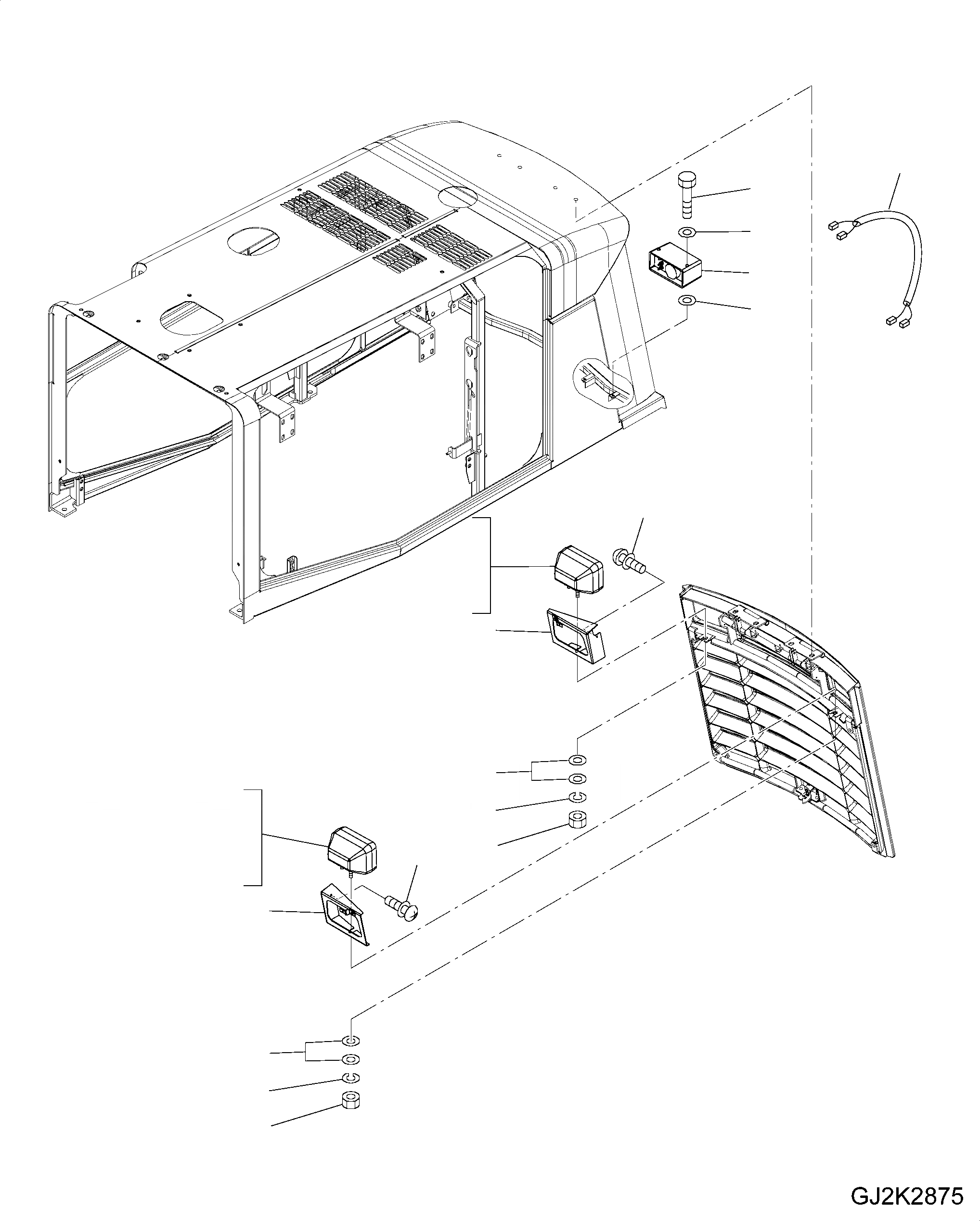 Схема запчастей Komatsu WA470-5 - СИГНАЛ. ЗАДНЕГО ХОДА ЭЛЕКТРИЧ. СИСТЕМА