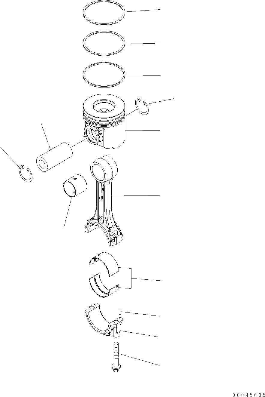 Схема запчастей Komatsu WA470-6 - ПОРШЕНЬ И ШАТУН AA ДВИГАТЕЛЬ