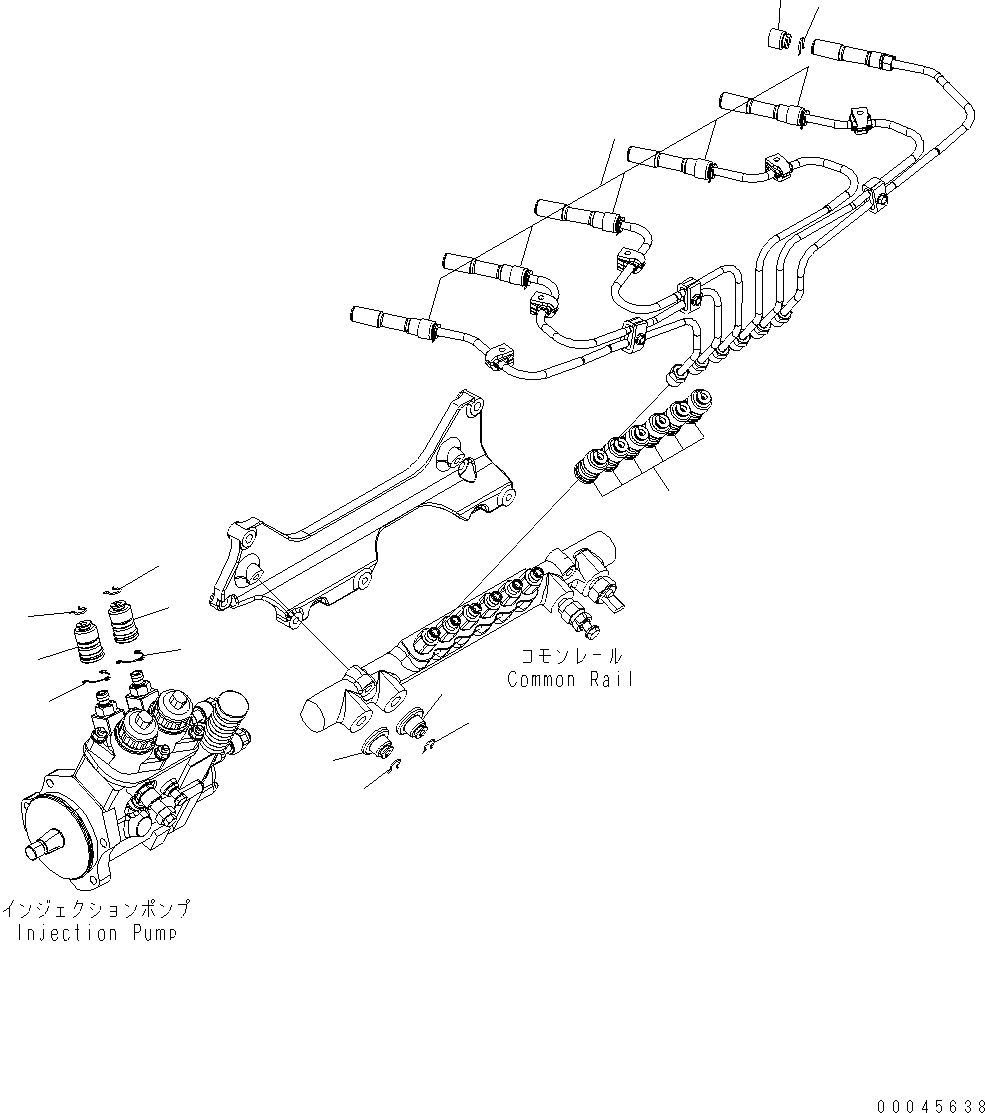 Схема запчастей Komatsu WA470-6 - ДРУГОЕ ЧАСТИ ДЛЯ ТОПЛИВОПРОВОД. AA ДВИГАТЕЛЬ