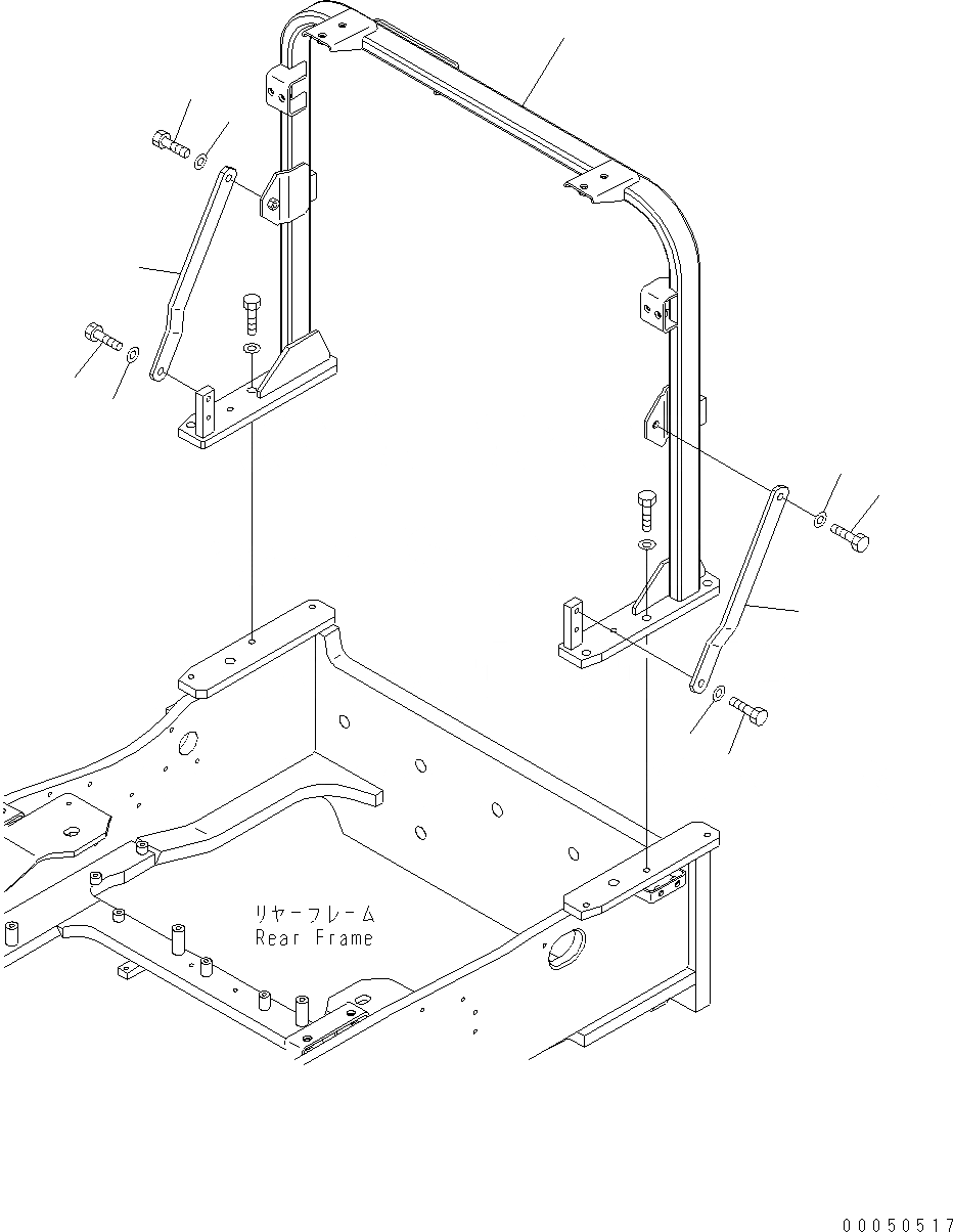 Схема запчастей Komatsu WA470-6 - РАДИАТОР (ЗАДН. СУППОРТ) C СИСТЕМА ОХЛАЖДЕНИЯ