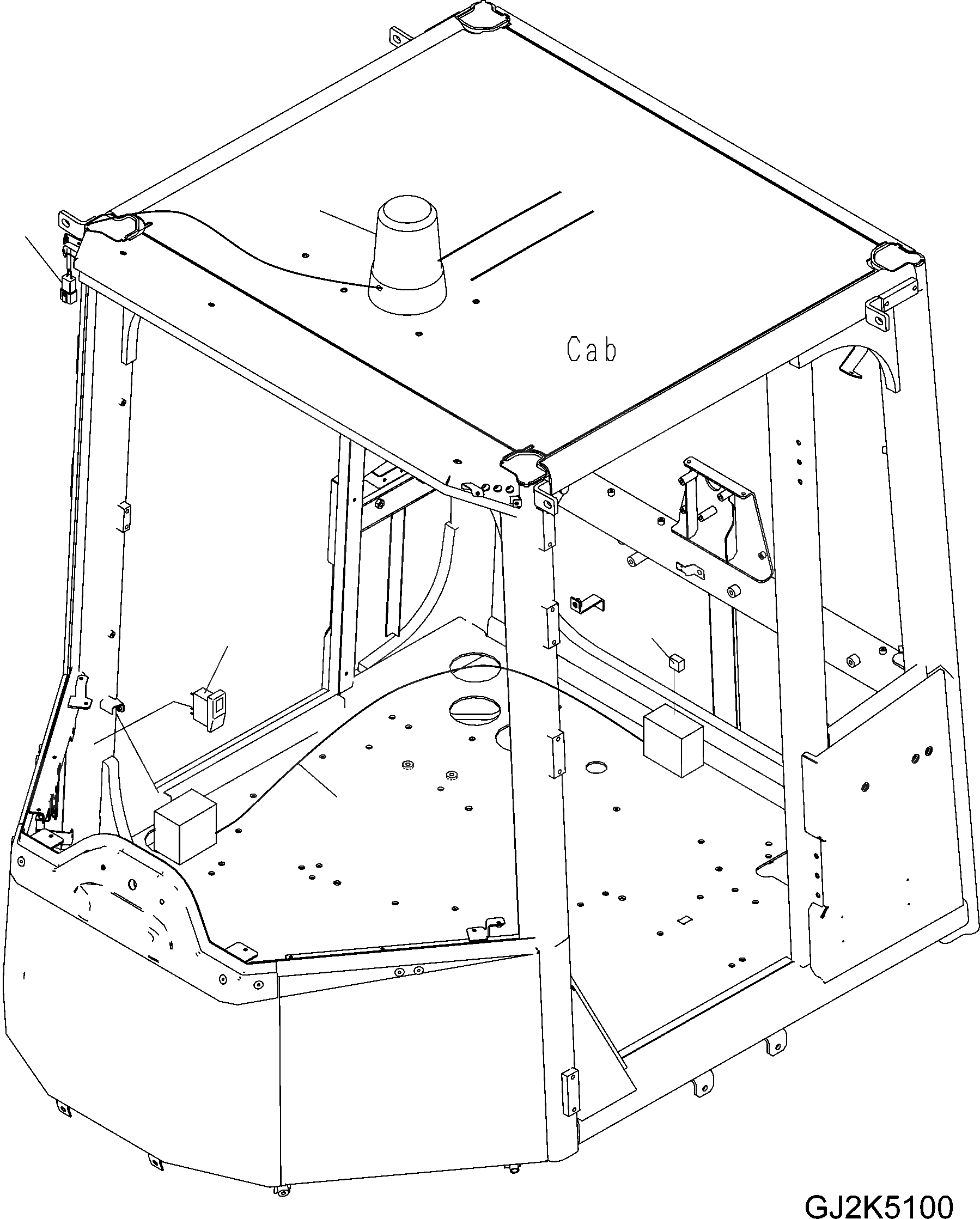 Схема запчастей Komatsu WA470-6 - ВРАЩАЮЩ. СИГНАЛЬН. ЛАМПА (ОПЦ.S) E ЭЛЕКТРИКА
