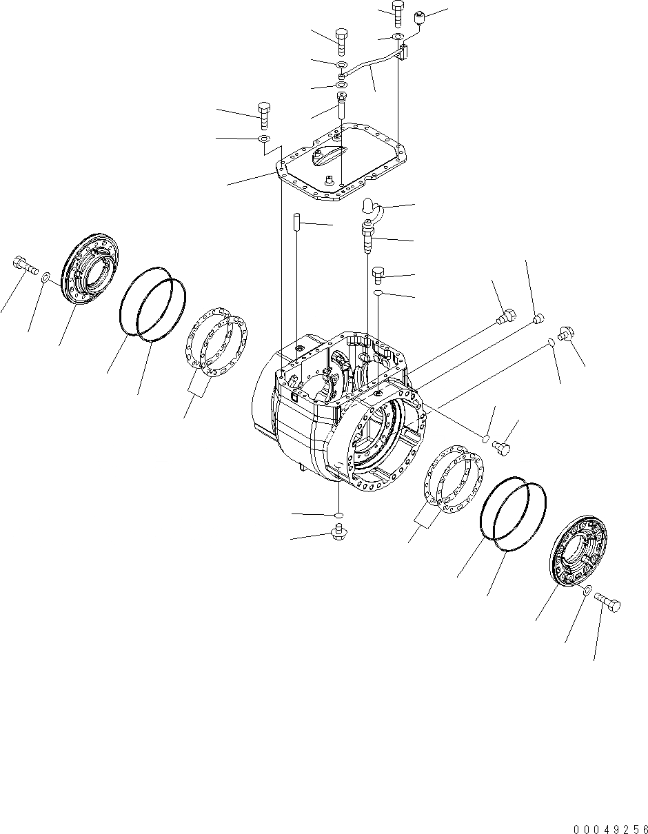 Схема запчастей Komatsu WA470-6 - ПЕРЕДНИЙ МОСТ (ДИФФЕРЕНЦ., /) F ТРАНСМИССИЯ