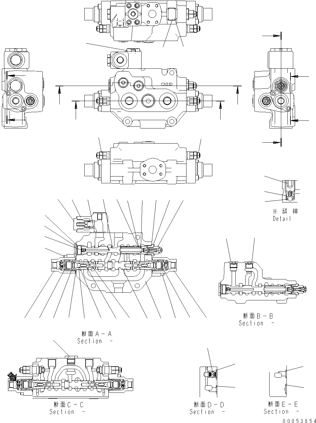 Схема запчастей Komatsu WA470-6 - РУЛЕВ. УПРАВЛЕНИЕ DEAMAND КЛАПАН H ГИДРАВЛИКА