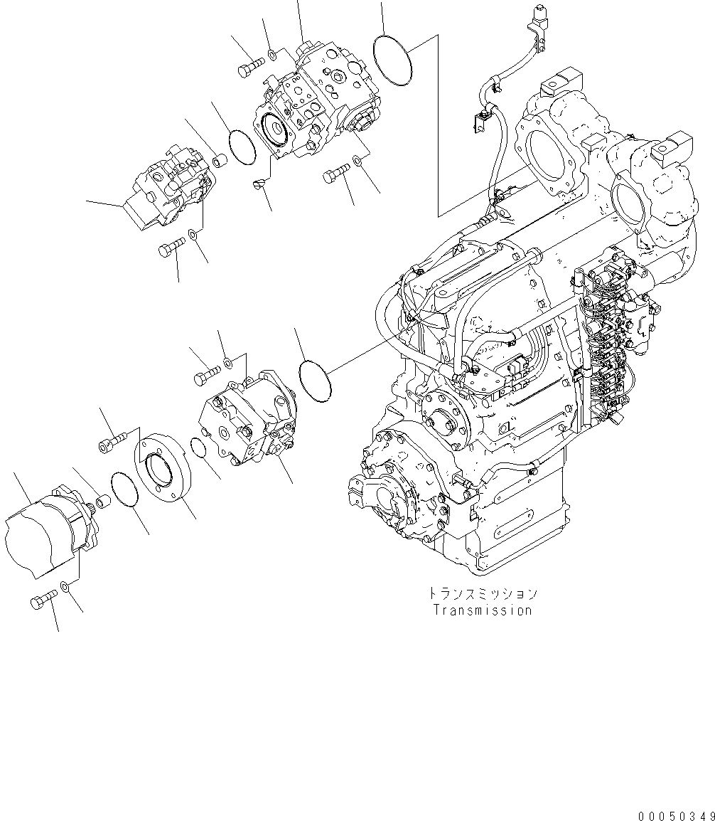 Схема запчастей Komatsu WA470-6 - ГИДР. НАСОС. H ГИДРАВЛИКА