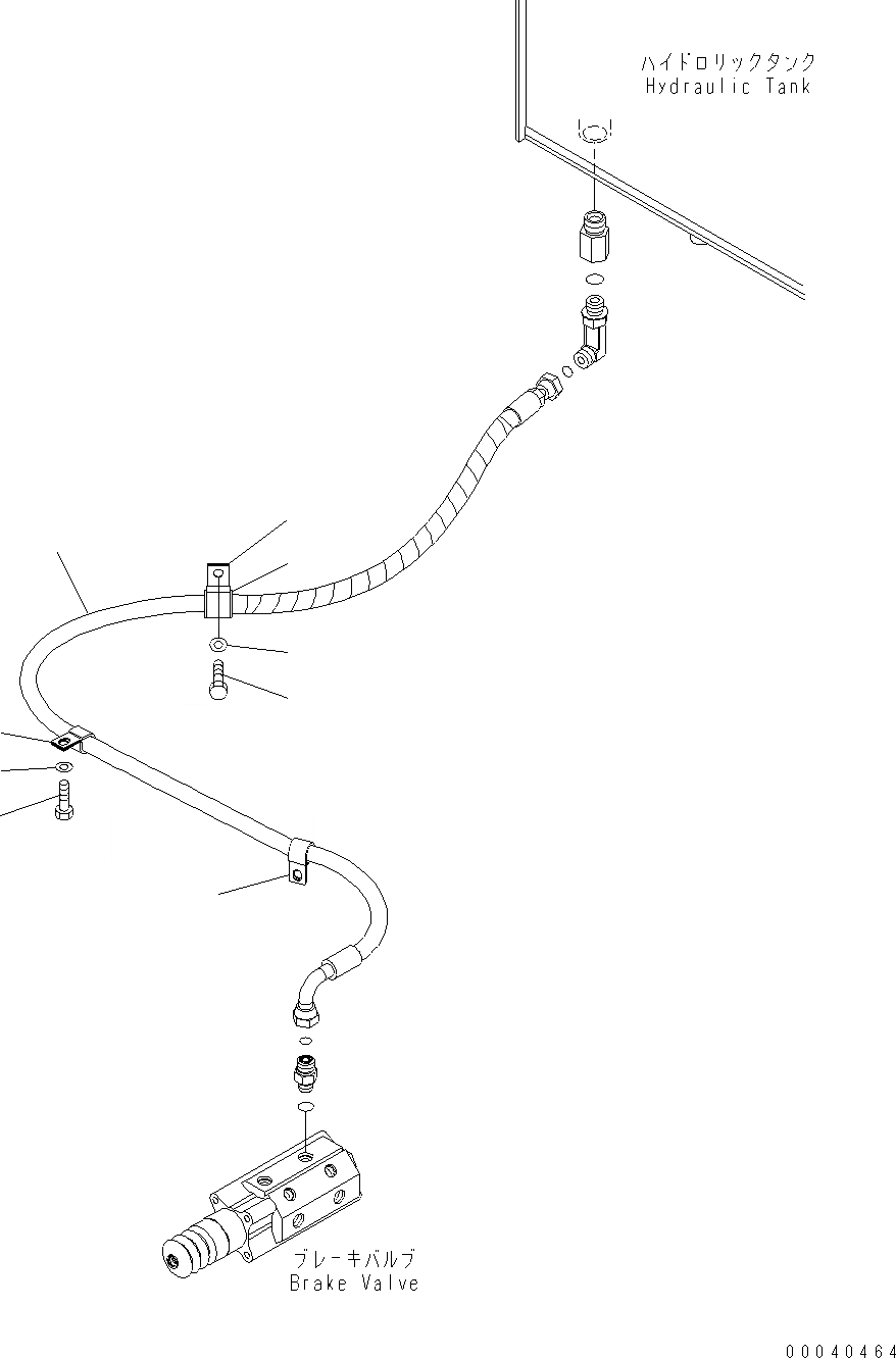 Схема запчастей Komatsu WA470-6 - УПРАВЛ-Е ТОРМОЗОМ (ТОРМОЗНОЙ КЛАПАН ТРУБЫ) (ДРЕНАЖН.) (/) K OPERATORґS ОБСТАНОВКА И СИСТЕМА УПРАВЛЕНИЯ