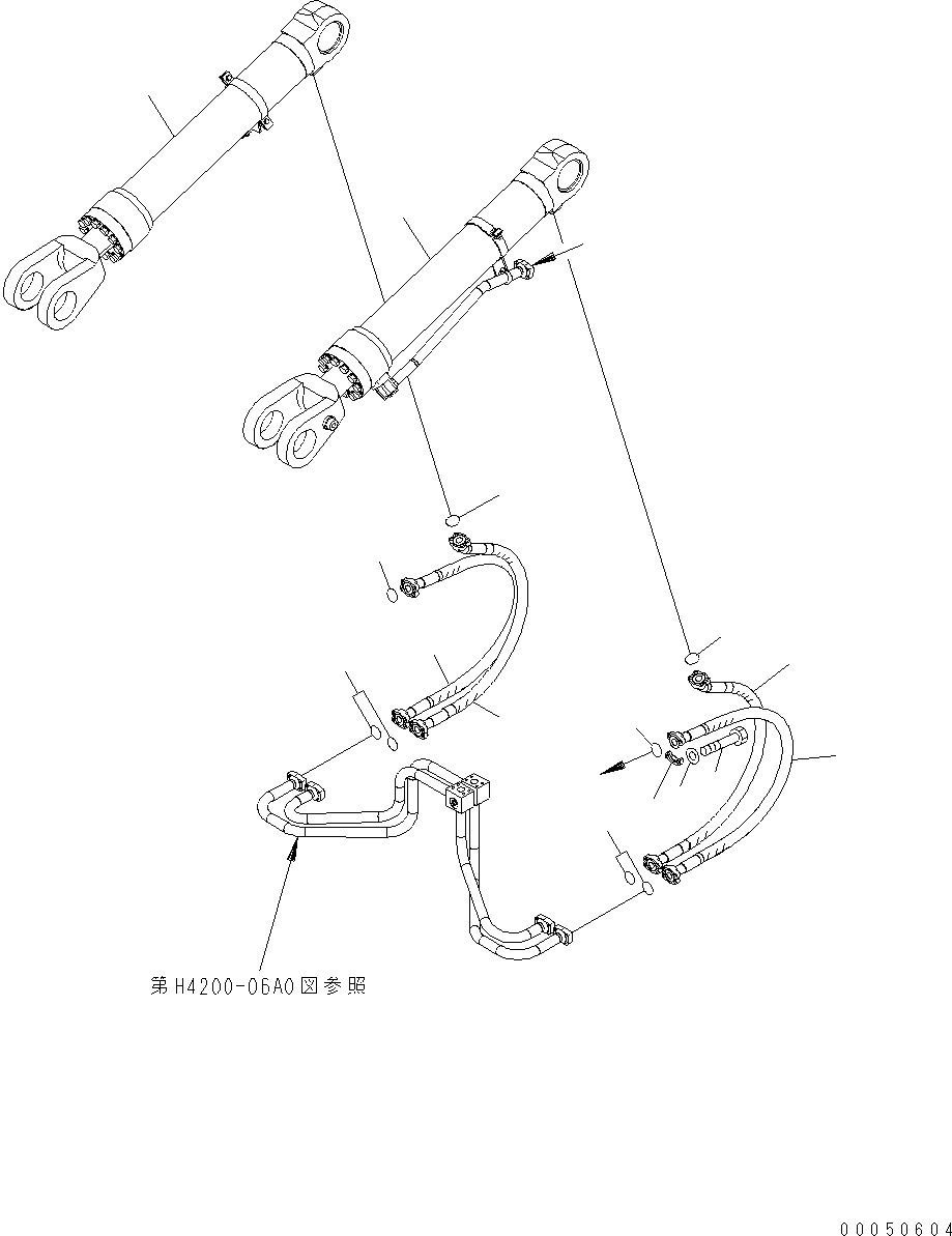 Схема запчастей Komatsu WA470-6 - ГИДРОЦИЛИНДР ПОДЪЕМА T РАБОЧЕЕ ОБОРУДОВАНИЕ