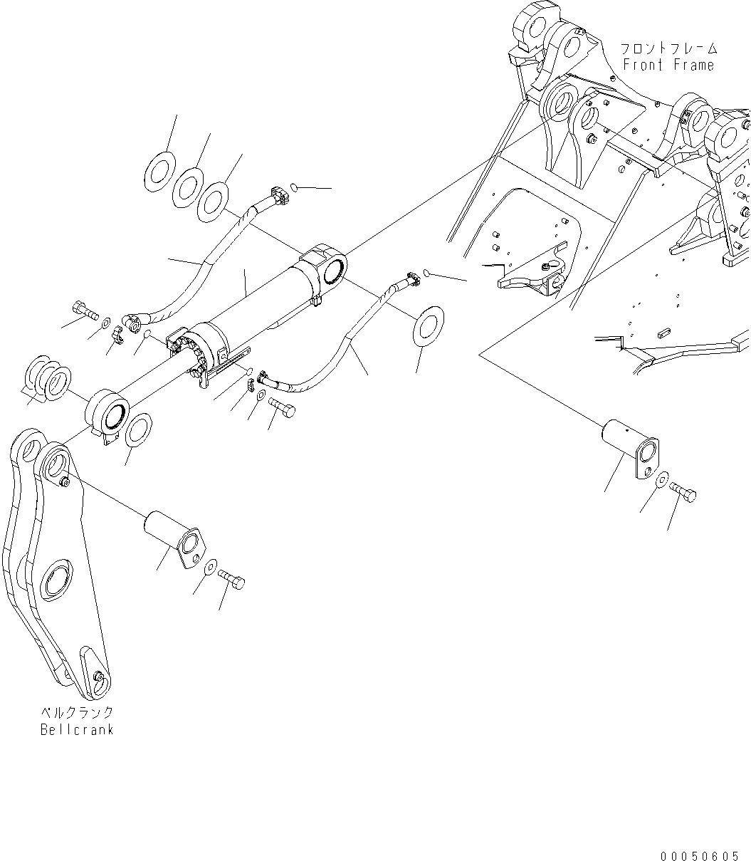 Схема запчастей Komatsu WA470-6 - ЦИЛИНДР КОВША (STD) T РАБОЧЕЕ ОБОРУДОВАНИЕ