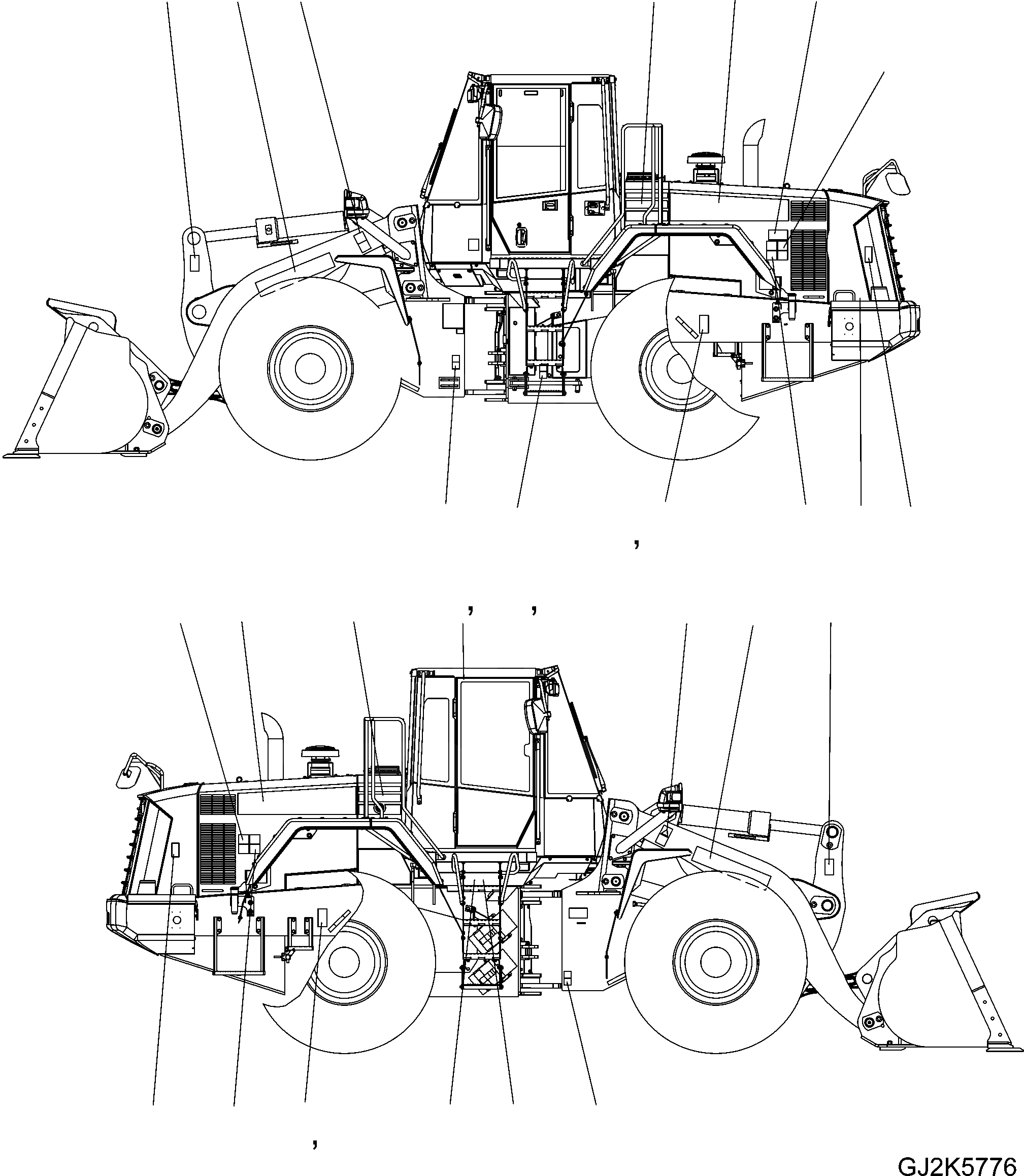 Схема запчастей Komatsu WA470-6 - ТАБЛИЧКИ COMMON ЧАСТИ (/) U МАРКИРОВКА