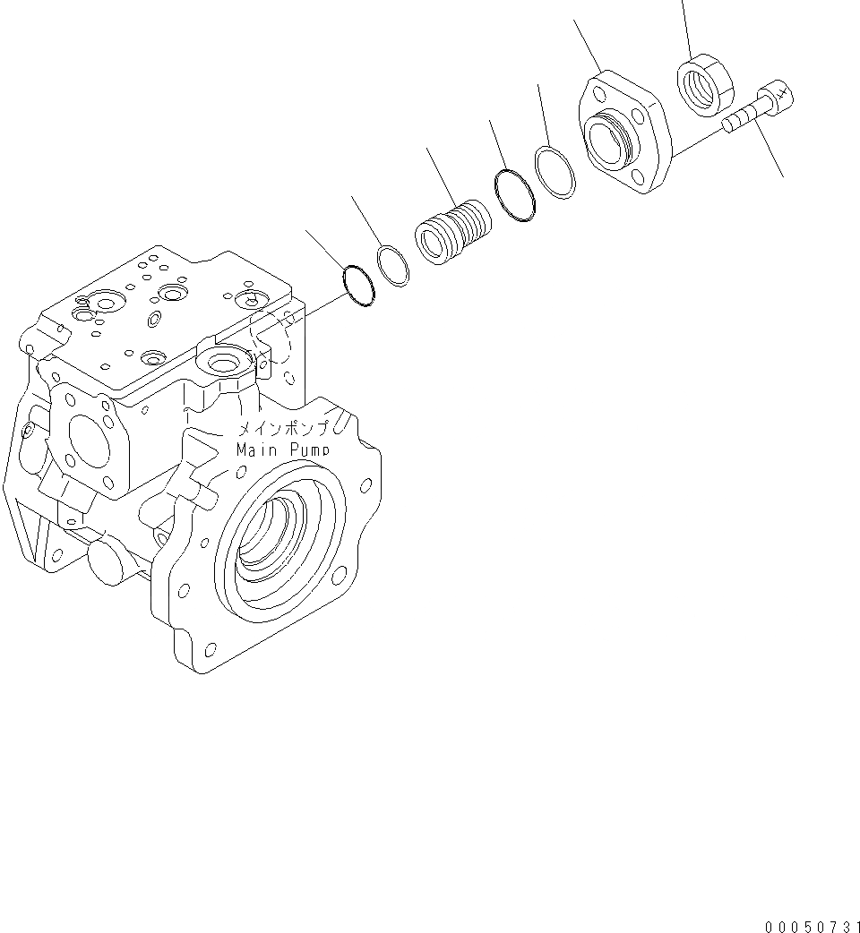 Схема запчастей Komatsu WA470-6 - ГИДР. НАСОС. (ПОГРУЗ.) (/7) Y ОСНОВН. КОМПОНЕНТЫ И РЕМКОМПЛЕКТЫ