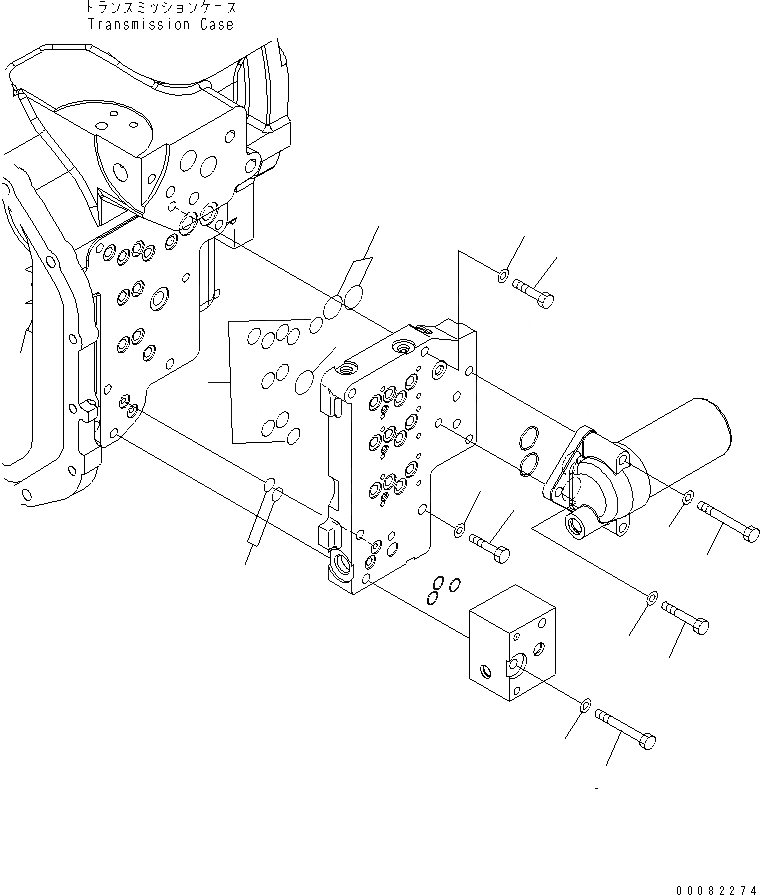 Схема запчастей Komatsu WA480-6 - ТРАНСМИССИЯ (ОСНОВН. КЛАПАН ЛЕВ.)(/)(№9-) СИЛОВАЯ ПЕРЕДАЧА