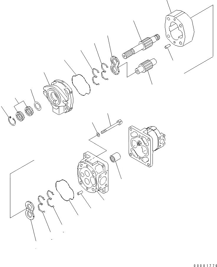 Схема запчастей Komatsu WA480-6 - ГИДР. НАСОС. (ВНУТР. ЧАСТИ) (/) (ДЛЯ ГИДРОТРАНСФОРМАТОР)(№9-) ОСНОВН. КОМПОНЕНТЫ И РЕМКОМПЛЕКТЫ