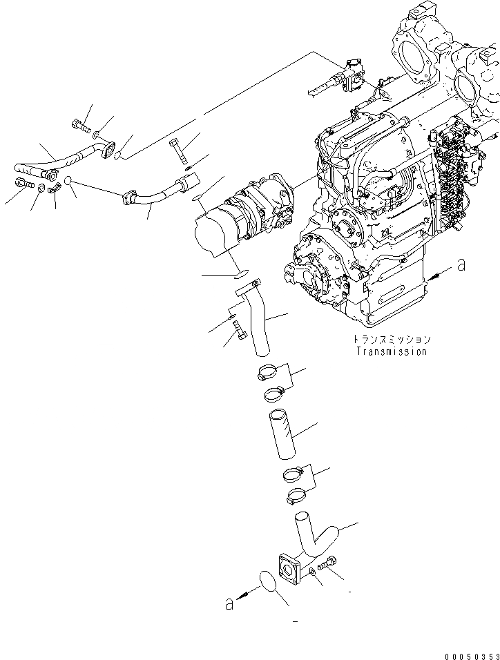 Схема запчастей Komatsu WA480-6 - ГИДР. НАСОС. (ЛИНИЯ ТРАНСМИССИИ)(№8-9) ГИДРАВЛИКА