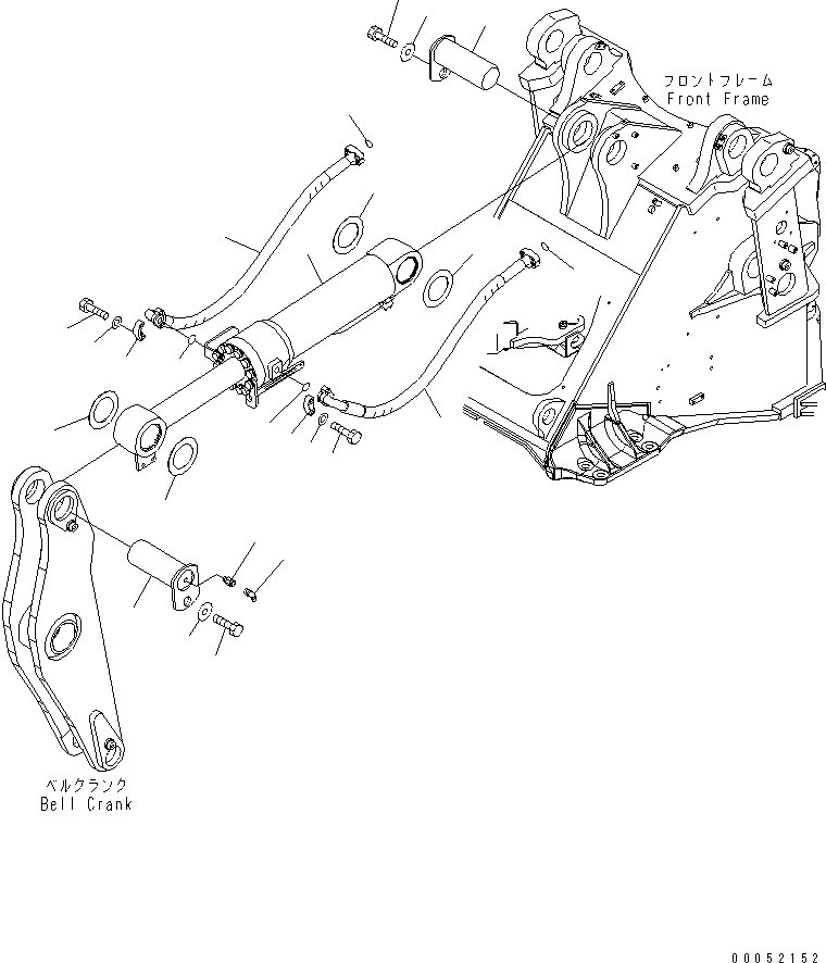 Схема запчастей Komatsu WA480-6 - ЦИЛИНДР КОВША (ДЛЯ КРОМЕ ЯПОН.)(№8-) РАБОЧЕЕ ОБОРУДОВАНИЕ