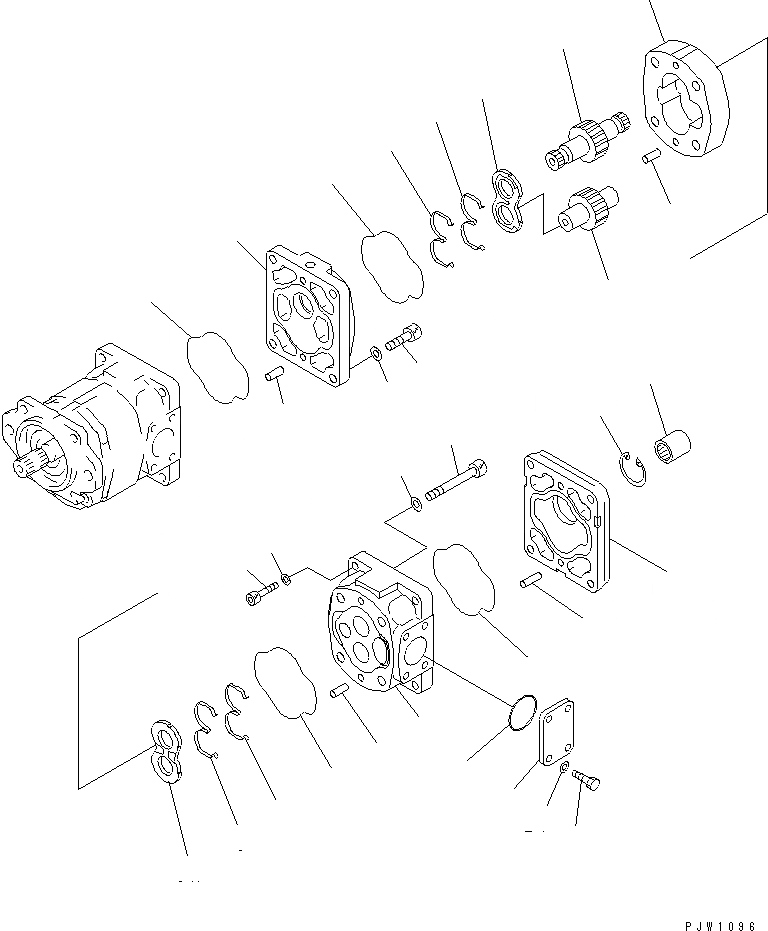 Схема запчастей Komatsu WA480-5 - ГИДР. НАСОС. (ВНУТР. ЧАСТИ) (/) ОСНОВН. КОМПОНЕНТЫ И РЕМКОМПЛЕКТЫ