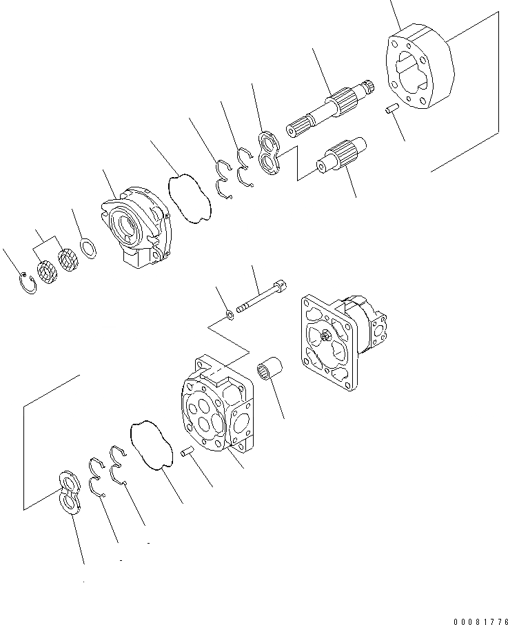 Схема запчастей Komatsu WA480-6 - ГИДР. НАСОС. (ВНУТР. ЧАСТИ) (/) (ДЛЯ ГИДРОТРАНСФОРМАТОР)(№9-) ОСНОВН. КОМПОНЕНТЫ И РЕМКОМПЛЕКТЫ