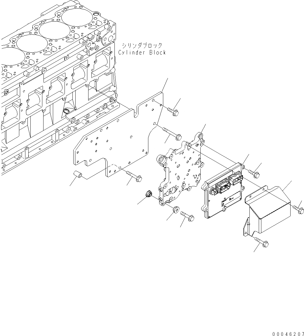 Схема запчастей Komatsu WA480-6 LC - УПРАВЛЕНИЕ ПОДАЧ. ТОПЛИВА AA ДВИГАТЕЛЬ