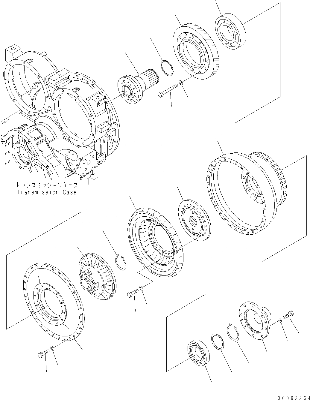 Схема запчастей Komatsu WA480-6 LC - ГИДРОТРАНСФОРМАТОР F ТРАНСМИССИЯ