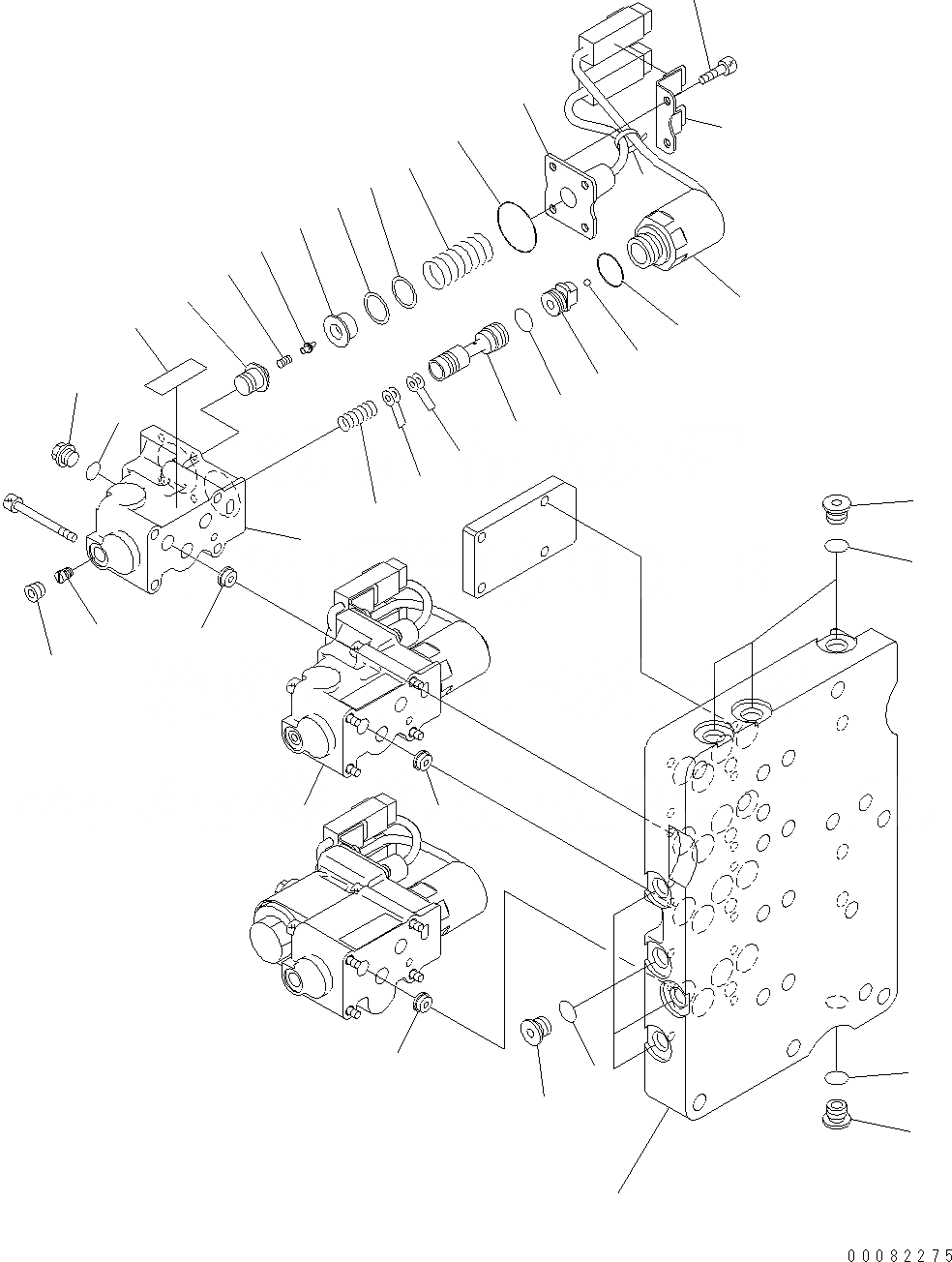 Схема запчастей Komatsu WA480-6 LC - ТРАНСМИССИЯ (ОСНОВН. КЛАПАН RHS) (/) F ТРАНСМИССИЯ