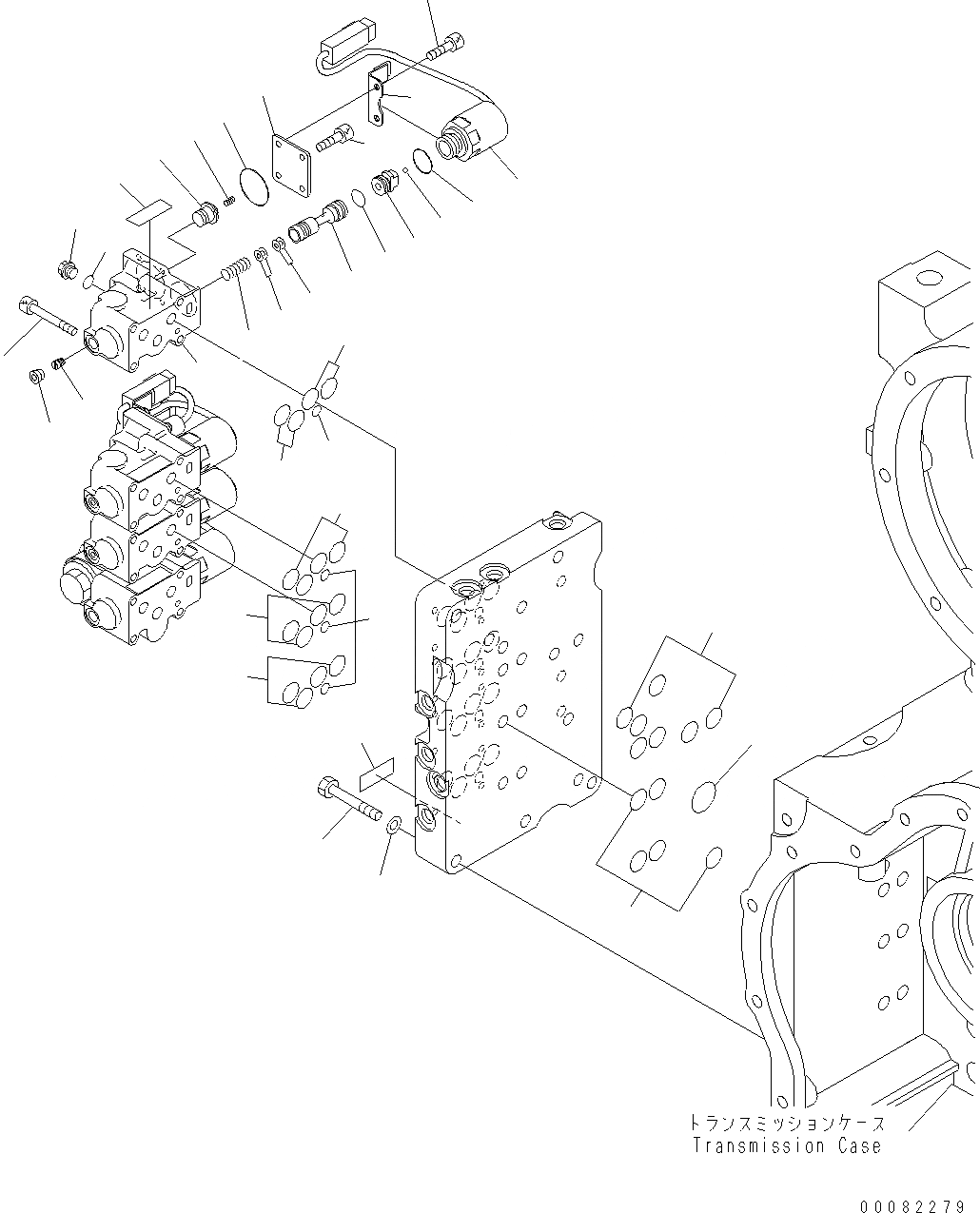 Схема запчастей Komatsu WA480-6 LC - ТРАНСМИССИЯ (ОСНОВН. КЛАПАН RHS) (/) (С БЛОКИР.-UP) F ТРАНСМИССИЯ