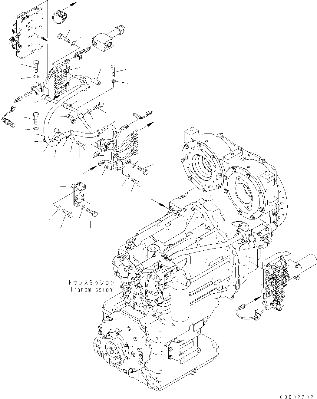 Схема запчастей Komatsu WA480-6 LC - ТРАНСМИССИЯ (ОНОСЯЩИЕСЯ К НЕЙ ЧАСТИ)(/) F ТРАНСМИССИЯ