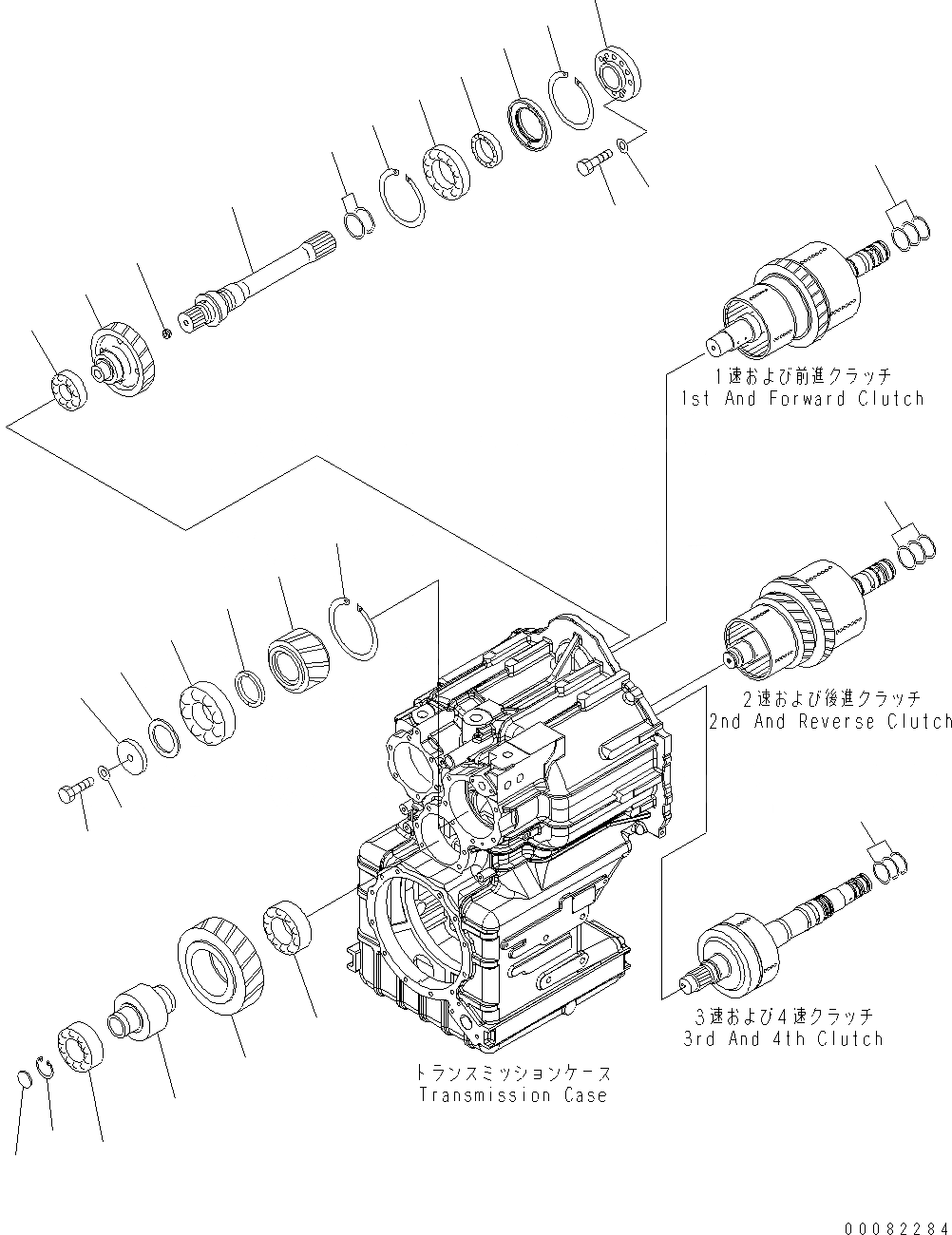 Схема запчастей Komatsu WA480-6 LC - ТРАНСМИССИЯ (ВХОДН. ВАЛ) F ТРАНСМИССИЯ