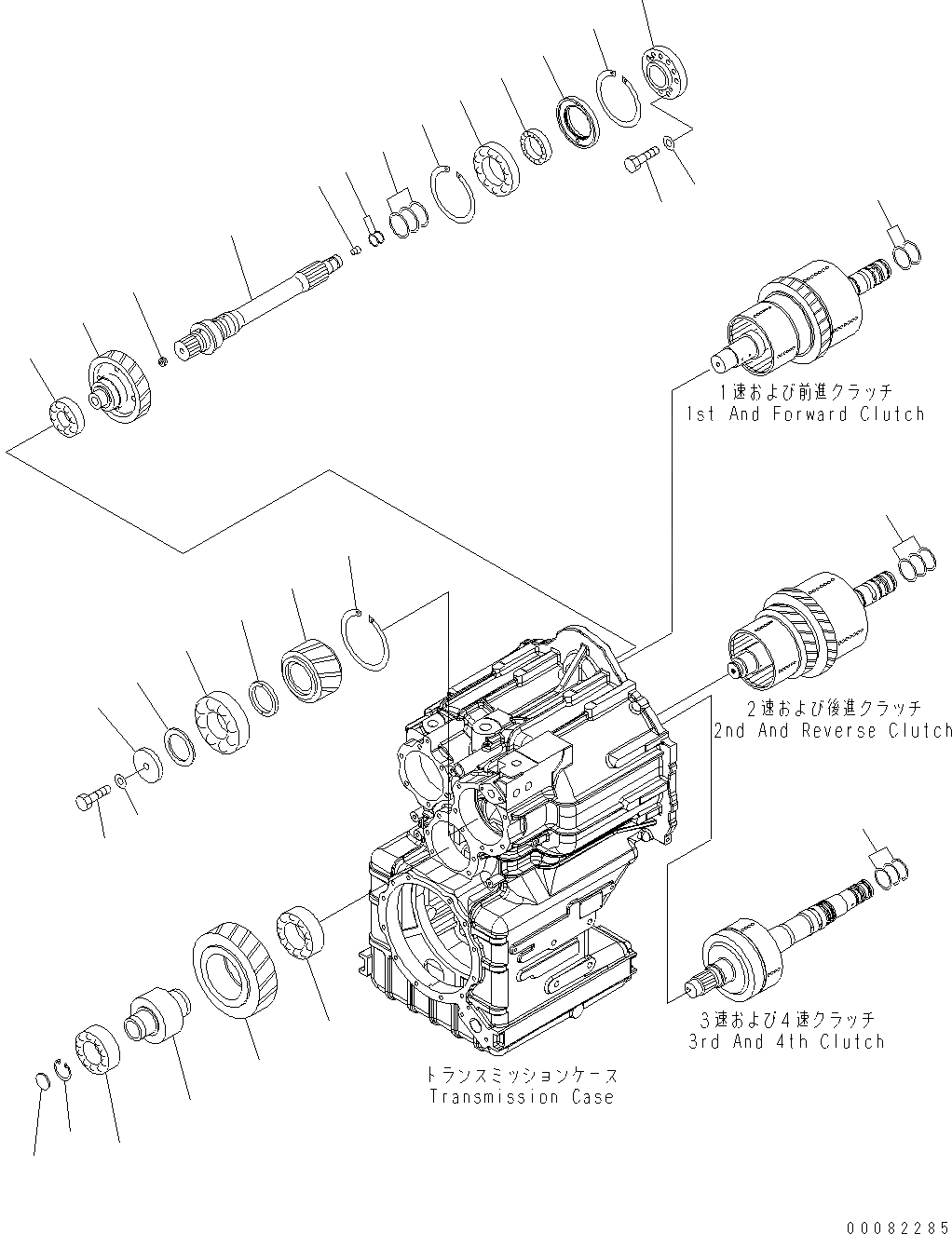 Схема запчастей Komatsu WA480-6 LC - ТРАНСМИССИЯ (ВХОДН. ВАЛ) (С БЛОКИР.-UP) F ТРАНСМИССИЯ