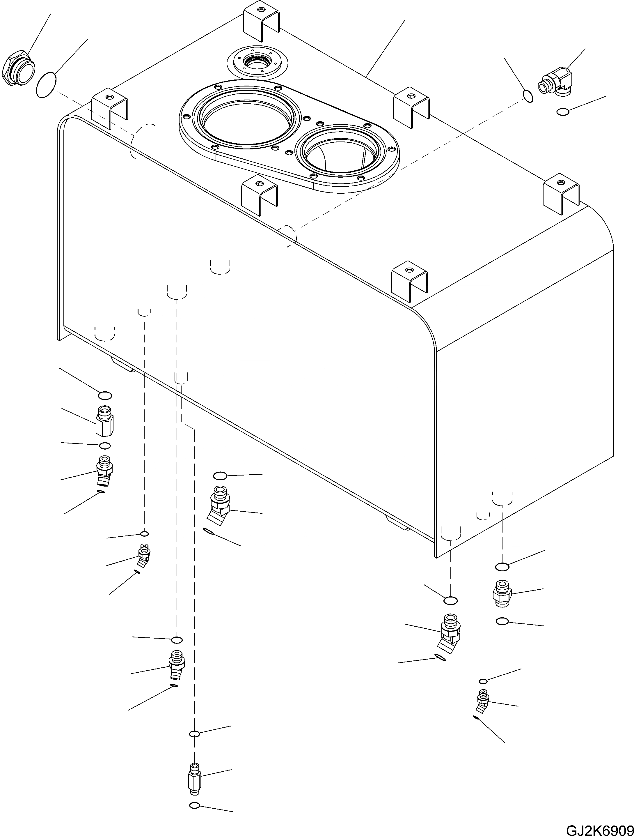 Схема запчастей Komatsu WA480-6 LC - ГИДР. БАК. H ГИДРАВЛИКА