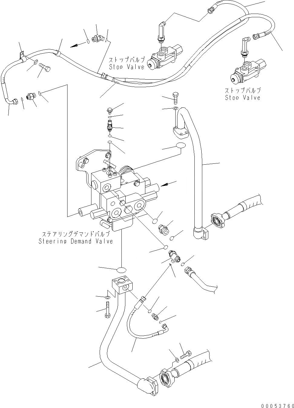 Схема запчастей Komatsu WA480-6 LC - РУЛЕВ. УПРАВЛЕНИЕ ЗАПРАШИВАЮЩ. КЛАПАН (ГИДРАВЛИКА РУЛ. УПРАВЛЕНИЯ) (ДЛЯ ORBITROL РУЛЕВ. УПРАВЛЕНИЕ) H ГИДРАВЛИКА