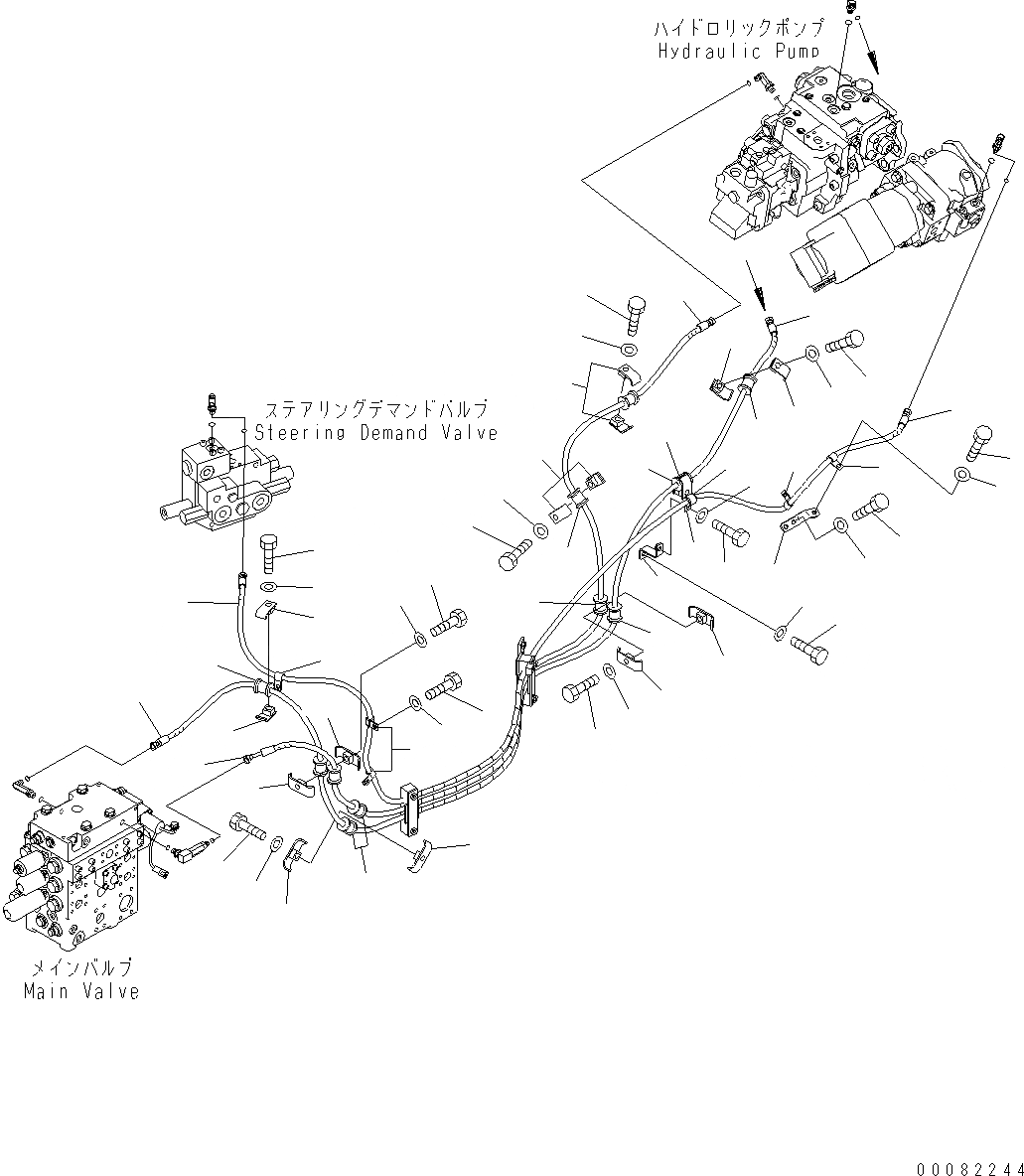 Схема запчастей Komatsu WA480-6 LC - ГИДРОЛИНИЯ (LS ЛИНИЯ) H ГИДРАВЛИКА