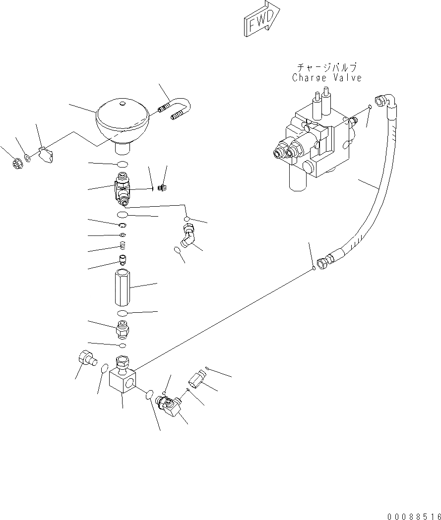 Схема запчастей Komatsu WA480-6 LC - УПРАВЛ-Е ТОРМОЗОМ (EPC) (РУЛЕВ. УПРАВЛЕНИЕ PPC ТРУБЫ) K OPERATORґS ОБСТАНОВКА И СИСТЕМА УПРАВЛЕНИЯ