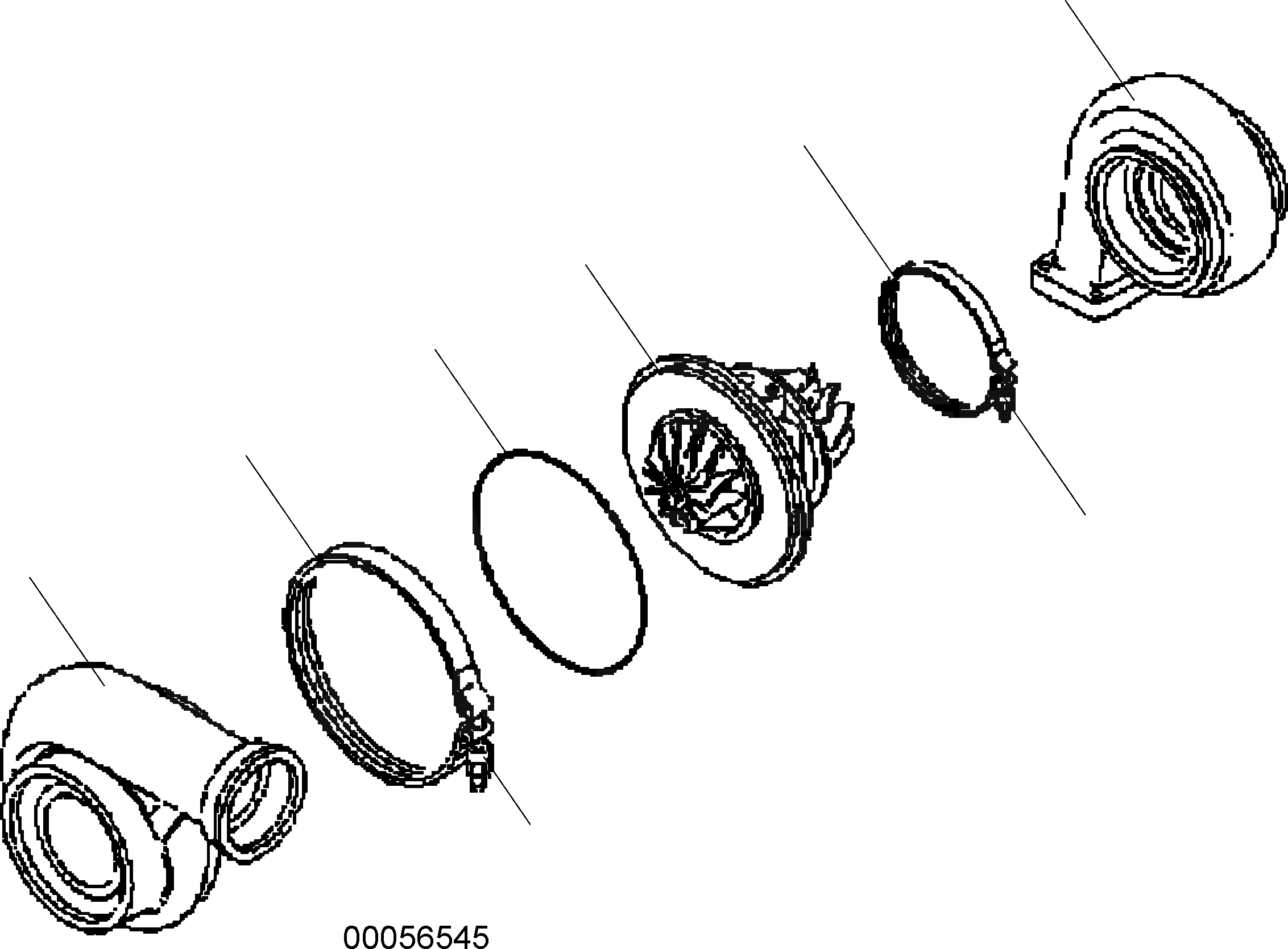 Схема запчастей Komatsu WA480-5 - ТУРБОНАГНЕТАТЕЛЬ (ВНУТР. ЧАСТИ) (ДЛЯ ОГРАНИЧЕНИЯ ПО ВЫБРОСУ ЕВРОП. 2 И ЕС-2)(№-) ДВИГАТЕЛЬ, КРЕПЛЕНИЕ ДВИГАТЕЛЯ