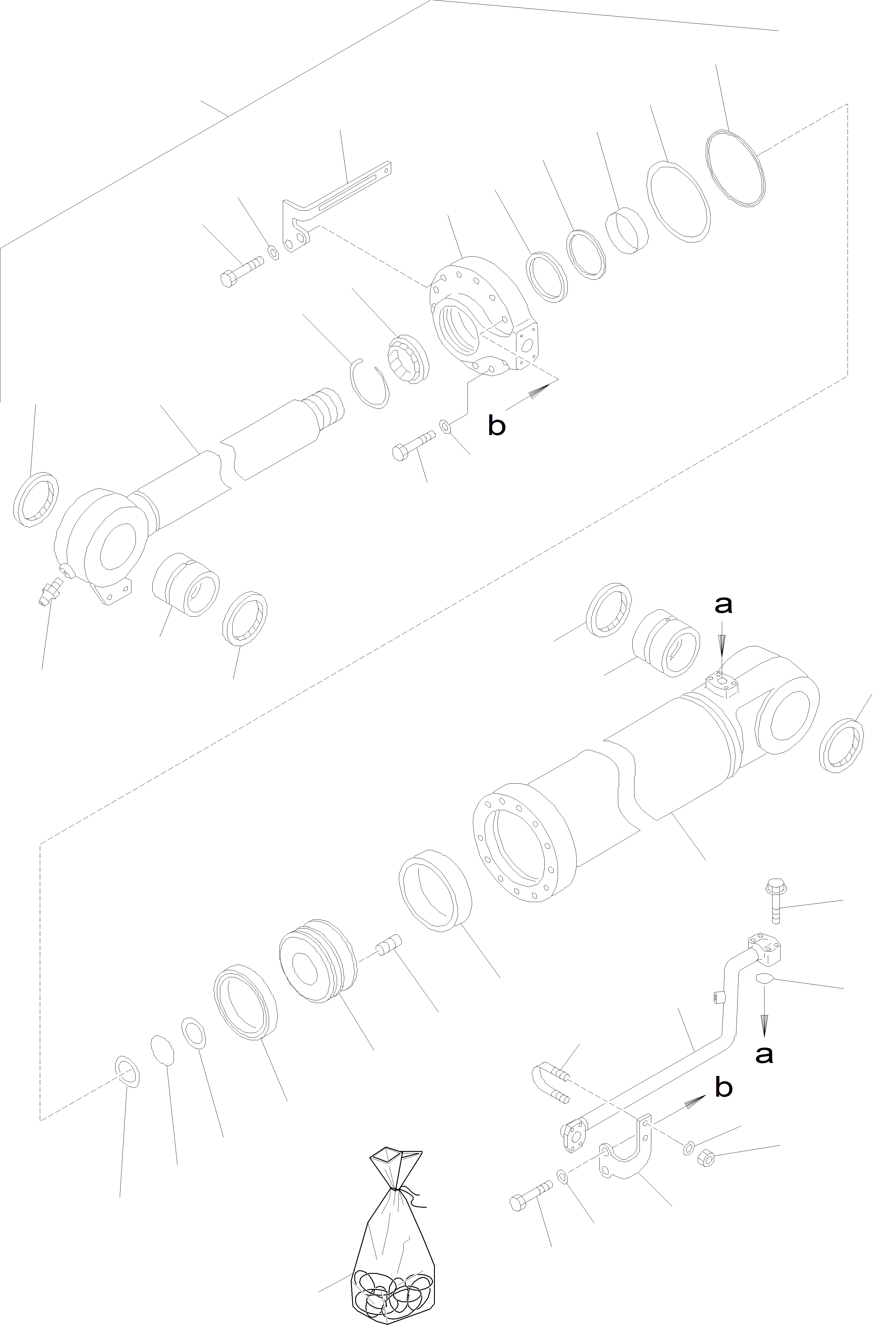 Схема запчастей Komatsu WA480-5 - ЦИЛИНДР КОВША ГИДРАВЛИКА