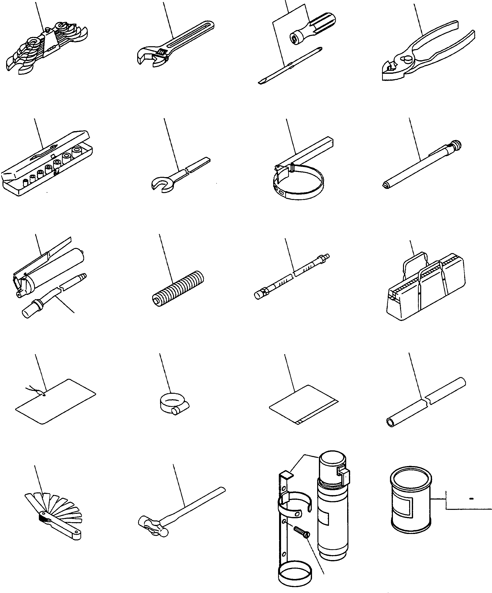 Схема запчастей Komatsu WA480-5 - ИНСТРУМЕНТ И АКСЕССУАРЫ ИНСТРУМЕНТ, АКСЕССУАРЫ, БУКВЕНН.