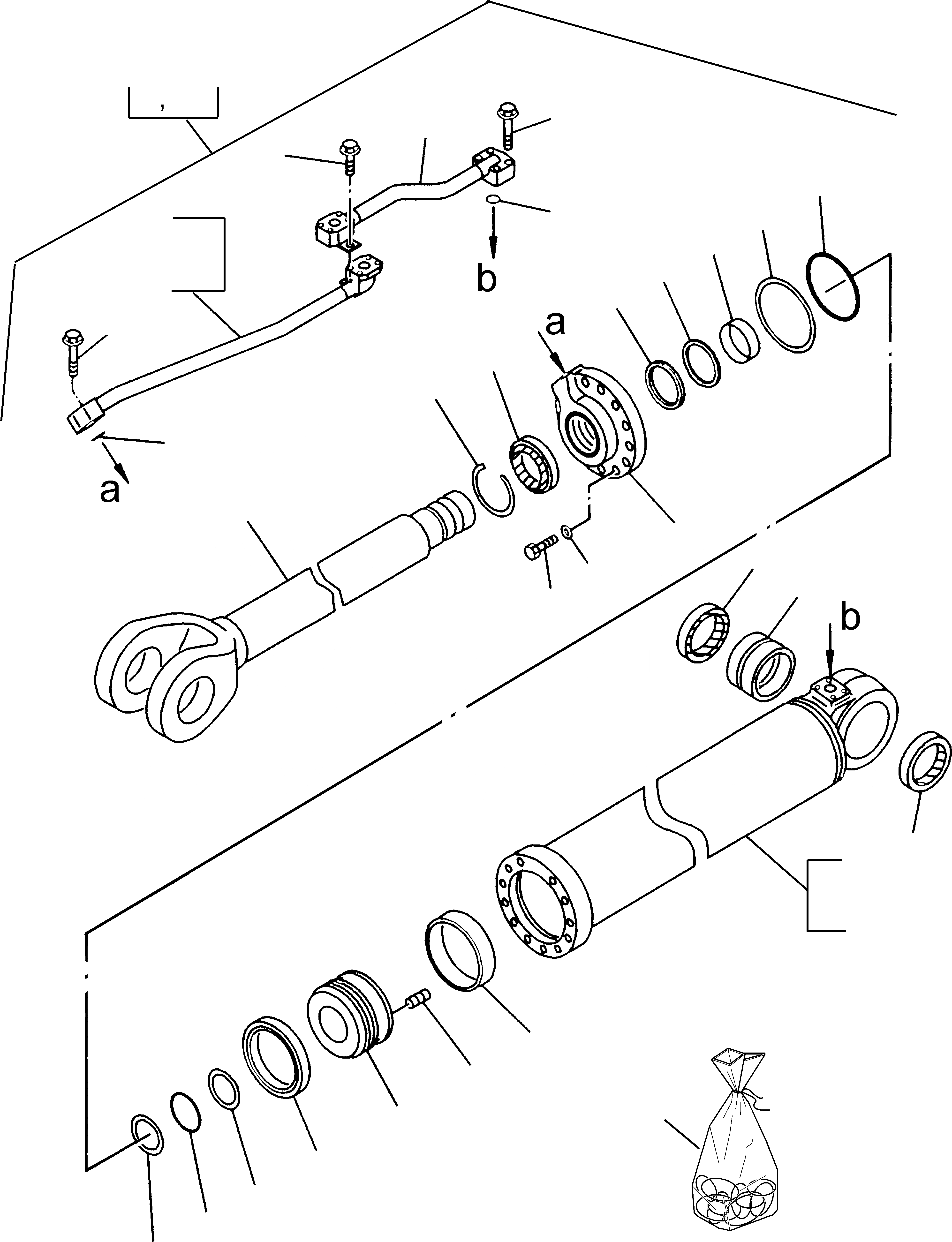 Схема запчастей Komatsu WA480-5 - ГИДРОЦИЛИНДР ПОДЪЕМА ГИДРАВЛИКА