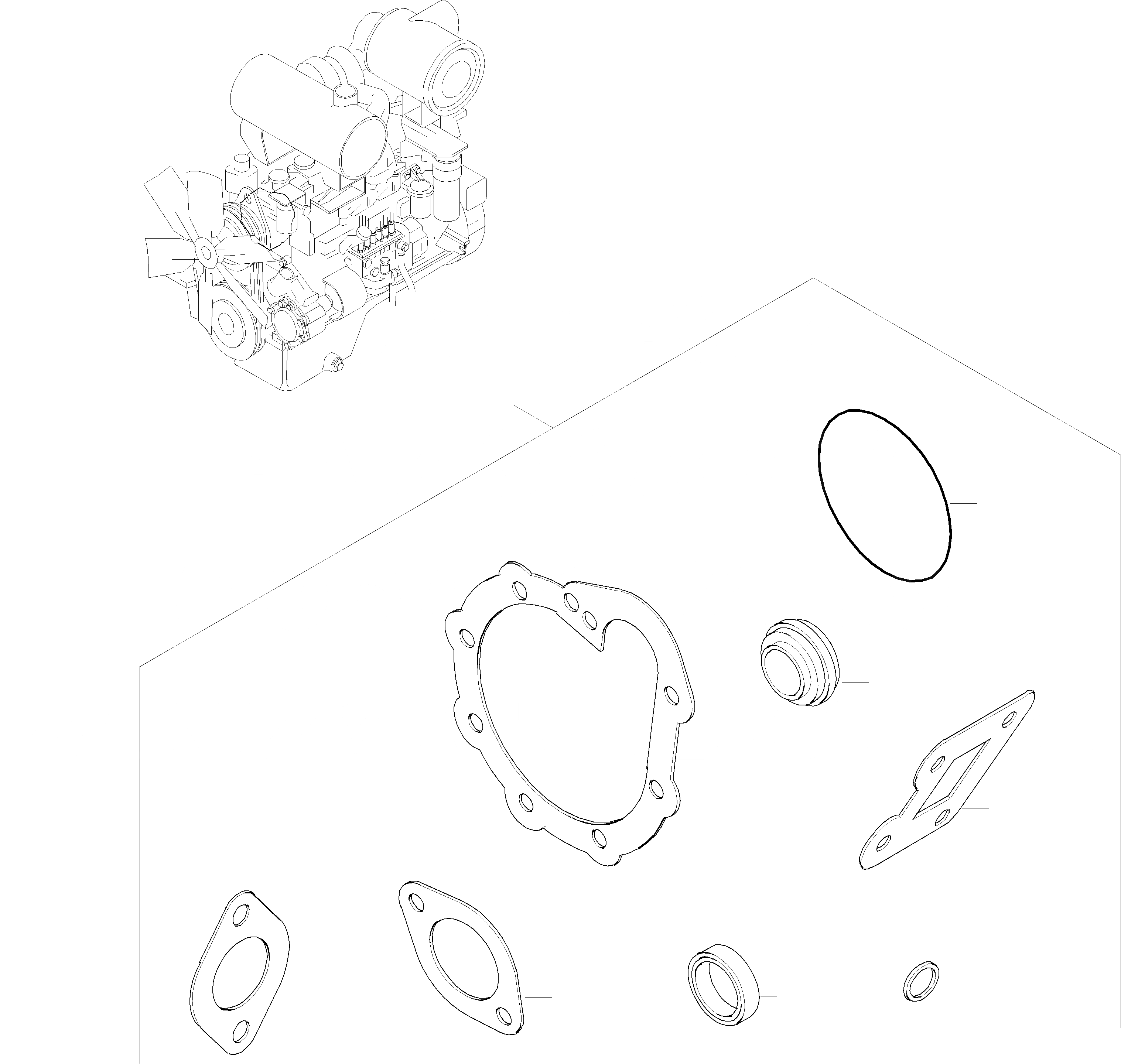 Схема запчастей Komatsu WA480-5 - СОЕД-Е КОМПЛЕКТ, ВОДЯНАЯ ПОМПА ДВИГАТЕЛЬ, КРЕПЛЕНИЕ ДВИГАТЕЛЯ