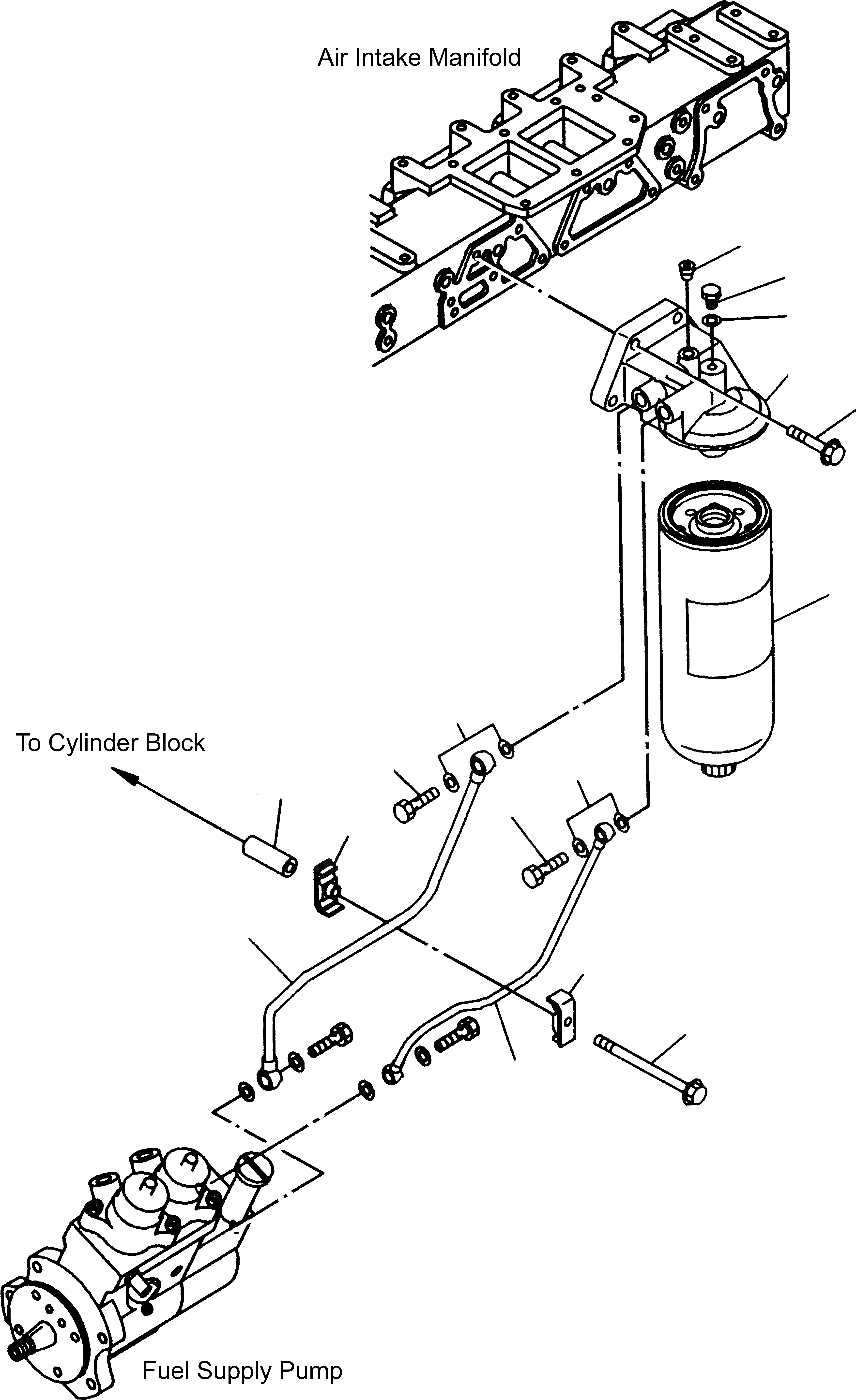 Схема запчастей Komatsu WA480-5 - ТОПЛИВН. ФИЛЬТР. ДВИГАТЕЛЬ, КРЕПЛЕНИЕ ДВИГАТЕЛЯ