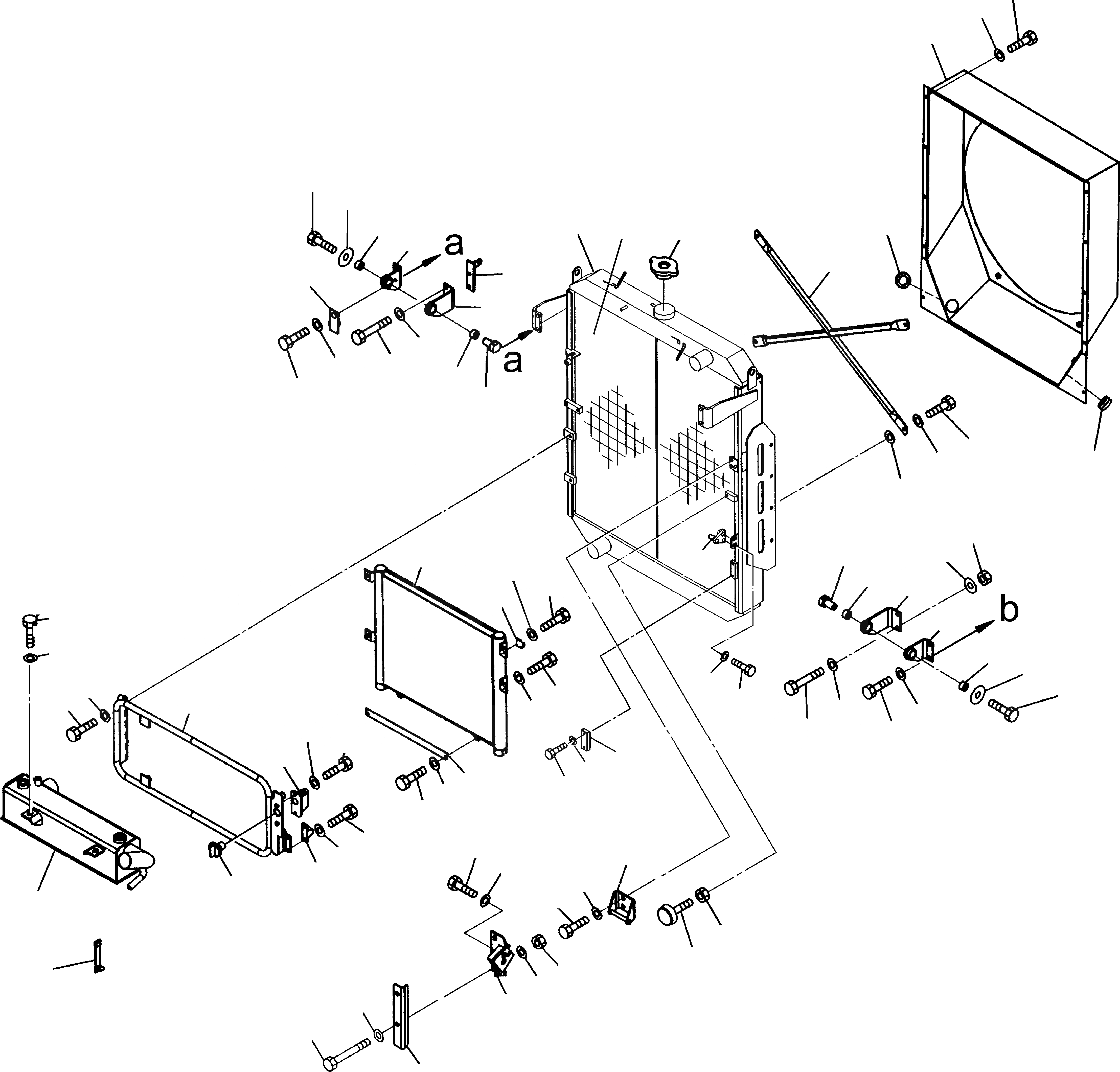 Схема запчастей Komatsu WA480-5 - РАДИАТОР СИСТЕМА ОХЛАЖДЕНИЯ