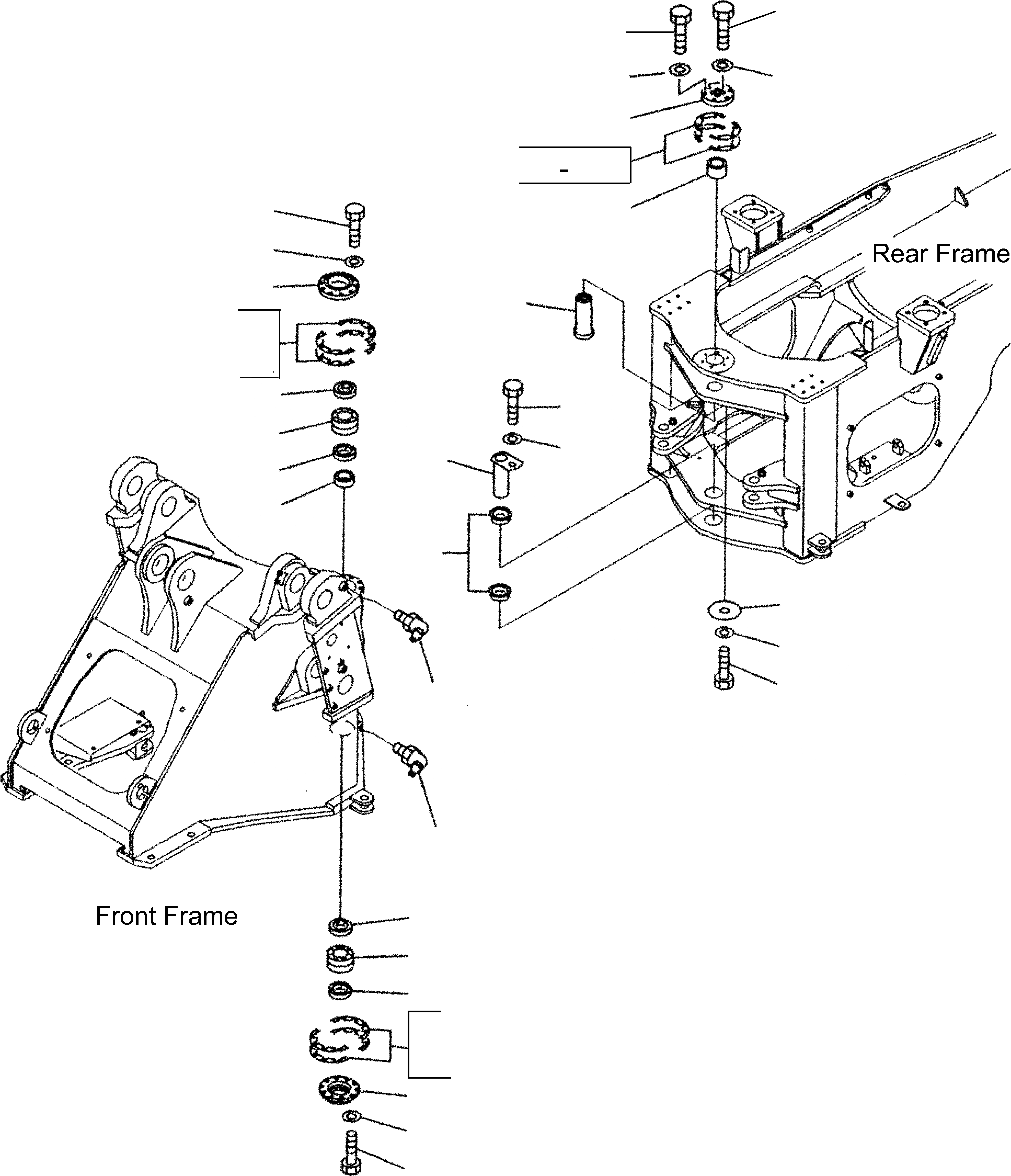 Схема запчастей Komatsu WA480-5 - HINGE РАМА