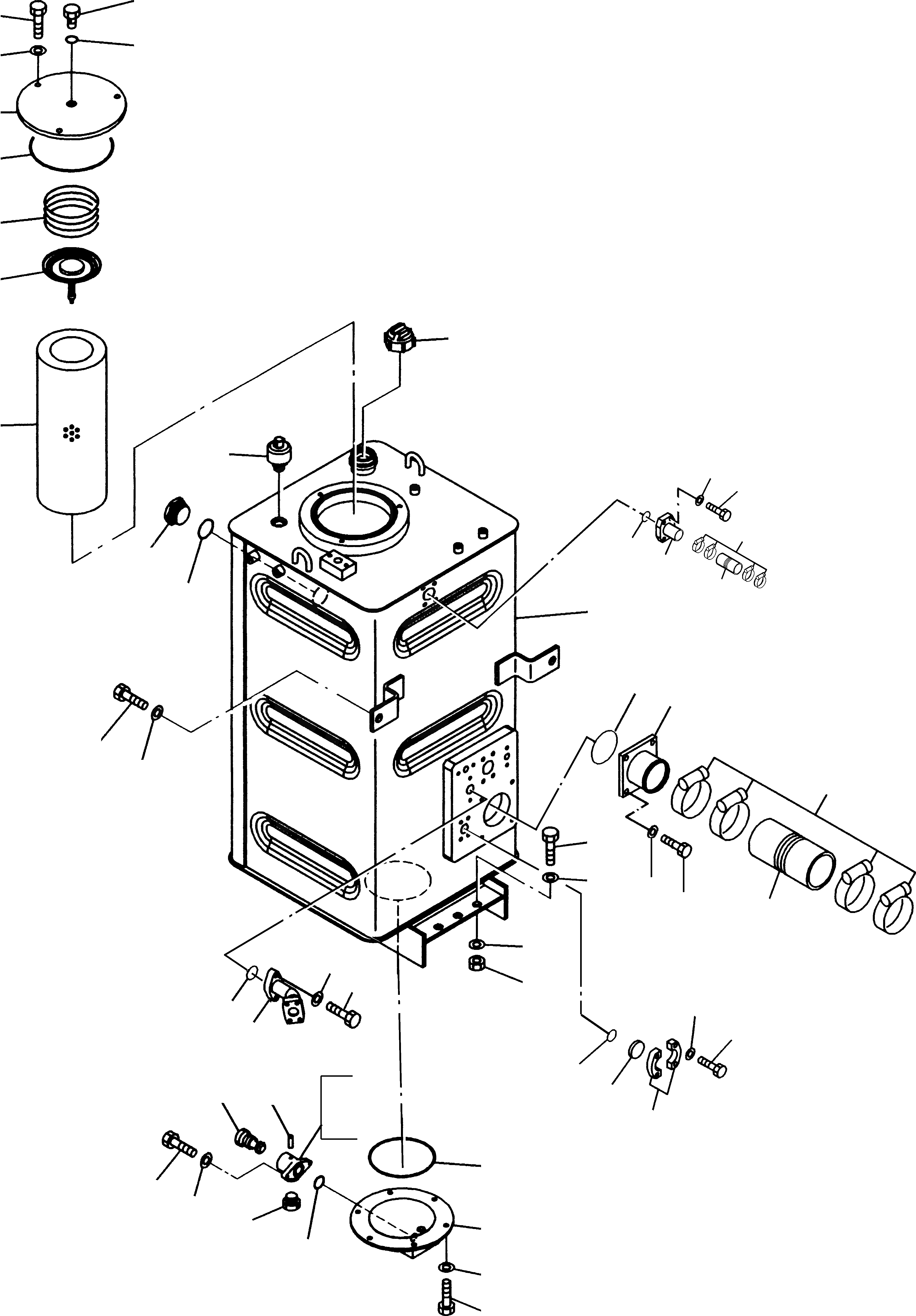 Схема запчастей Komatsu WA480-5 - МАСЛ. БАК ГИДРАВЛИКА