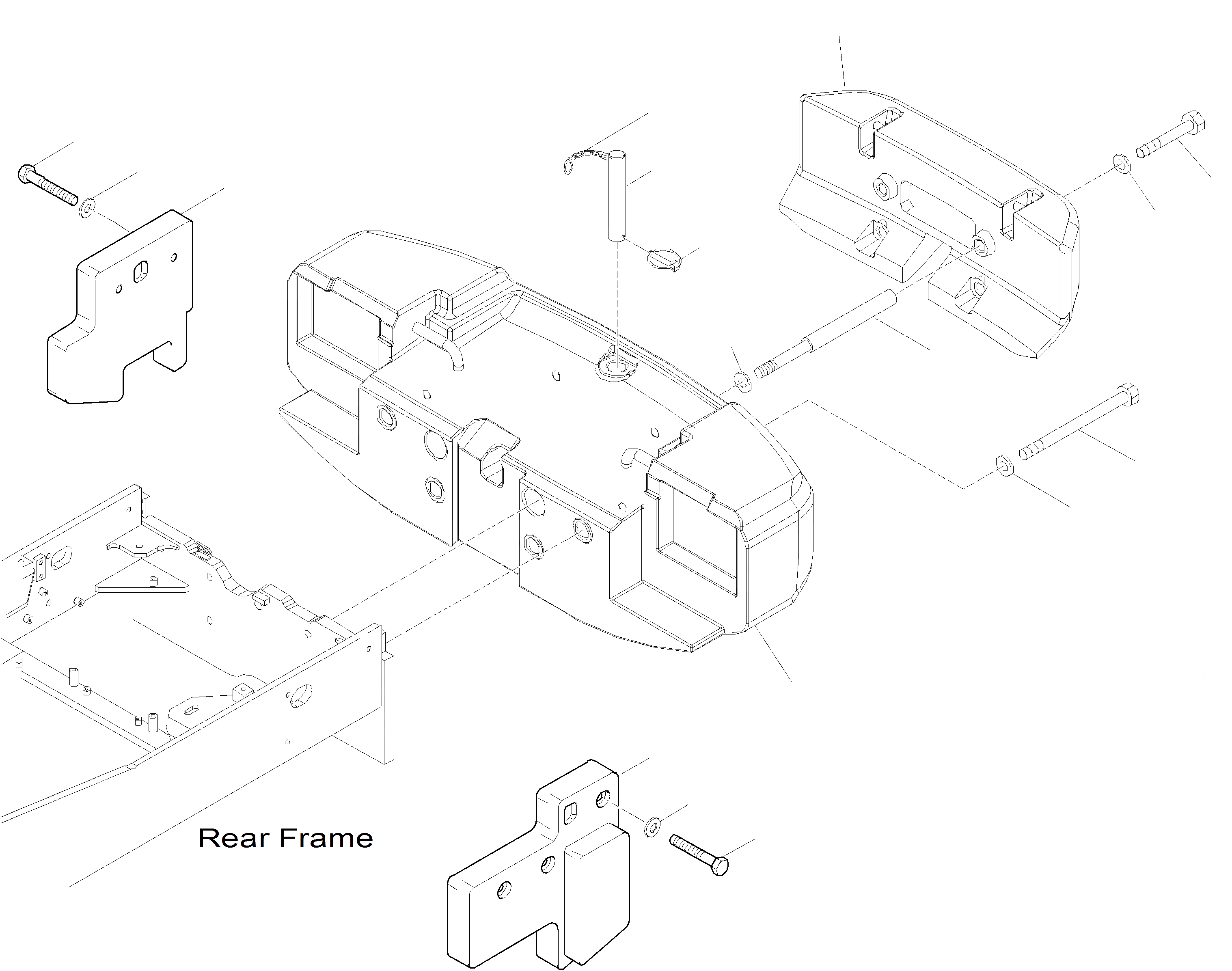 Схема запчастей Komatsu WA480-5 - ПРОТИВОВЕС ОБОРУД-Е