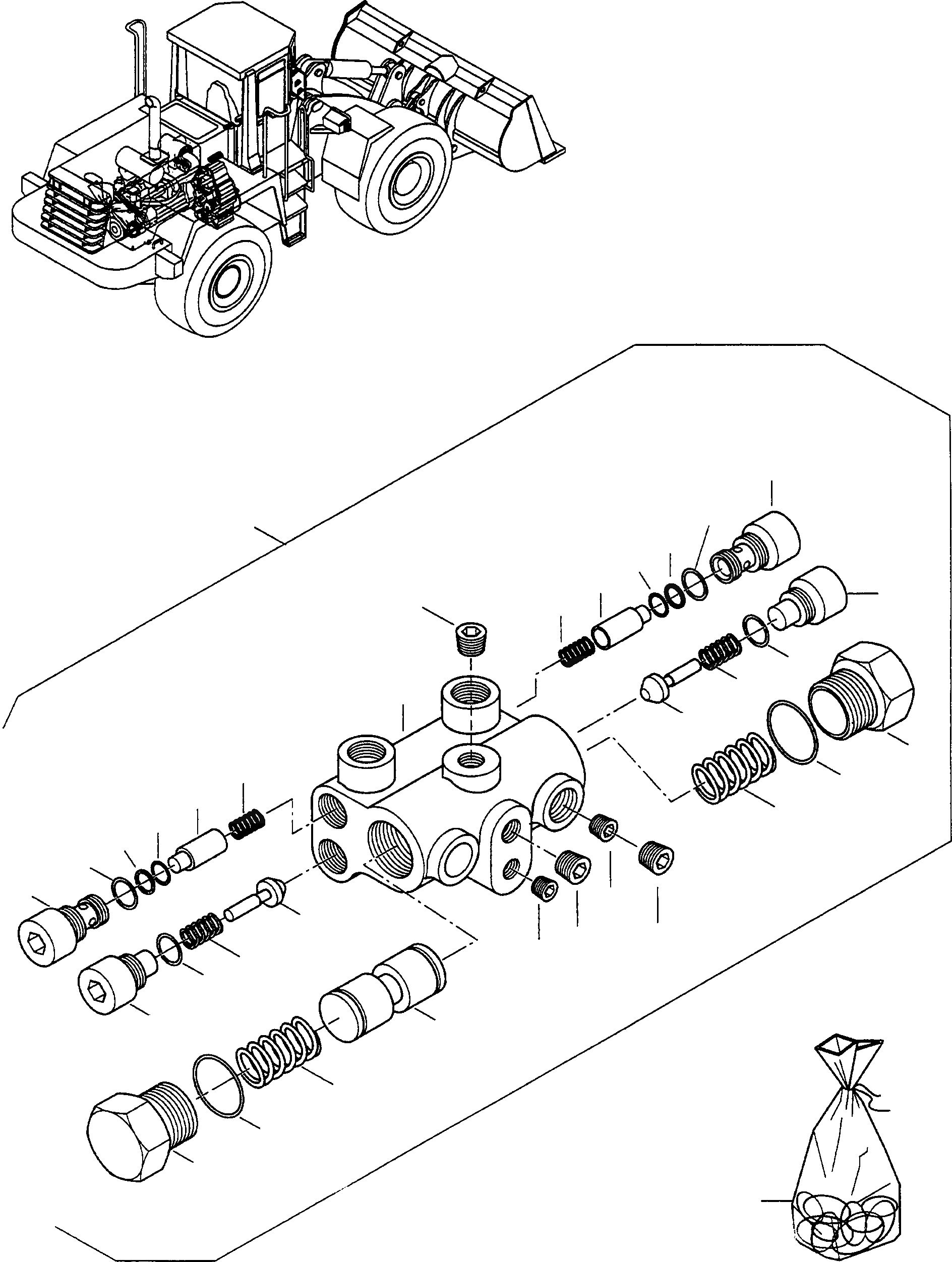 Схема запчастей Komatsu WA480-5 - РУЛЕВ. УПРАВЛЕНИЕ, ДЕМПФЕР 7 РУЛЕВ. УПРАВЛЕНИЕ