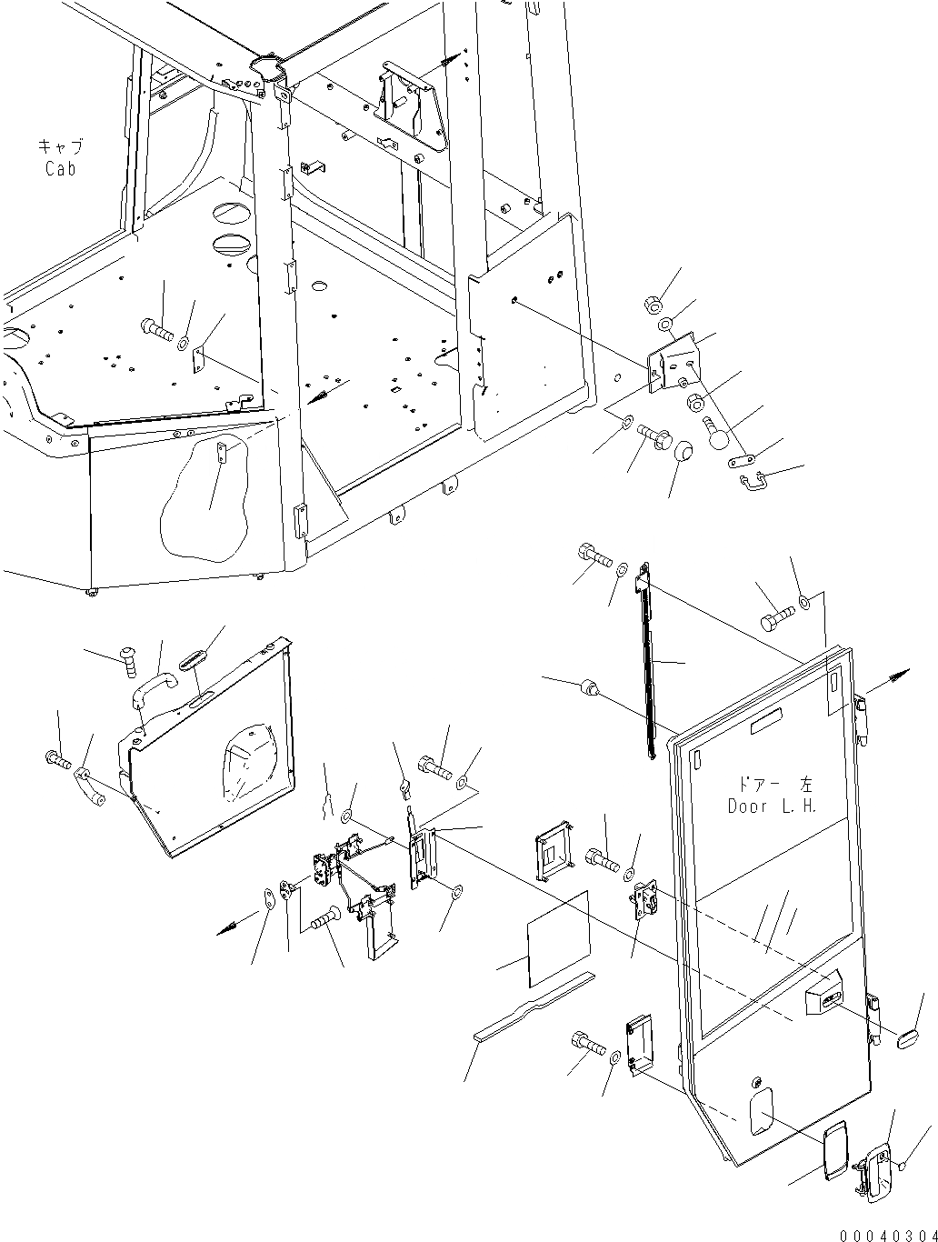 Схема запчастей Komatsu WA480-6 - КАБИНА ROPS (ДВЕРЬ LHS) (/) K OPERATORґS ОБСТАНОВКА И СИСТЕМА УПРАВЛЕНИЯ