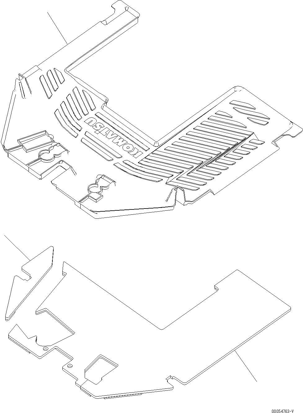 Схема запчастей Komatsu WA480-6 - ПОКРЫТИЕ ПОЛА(ДЛЯ УПРАВЛ-Е ДЖОЙСТИКОМ) K OPERATORґS ОБСТАНОВКА И СИСТЕМА УПРАВЛЕНИЯ