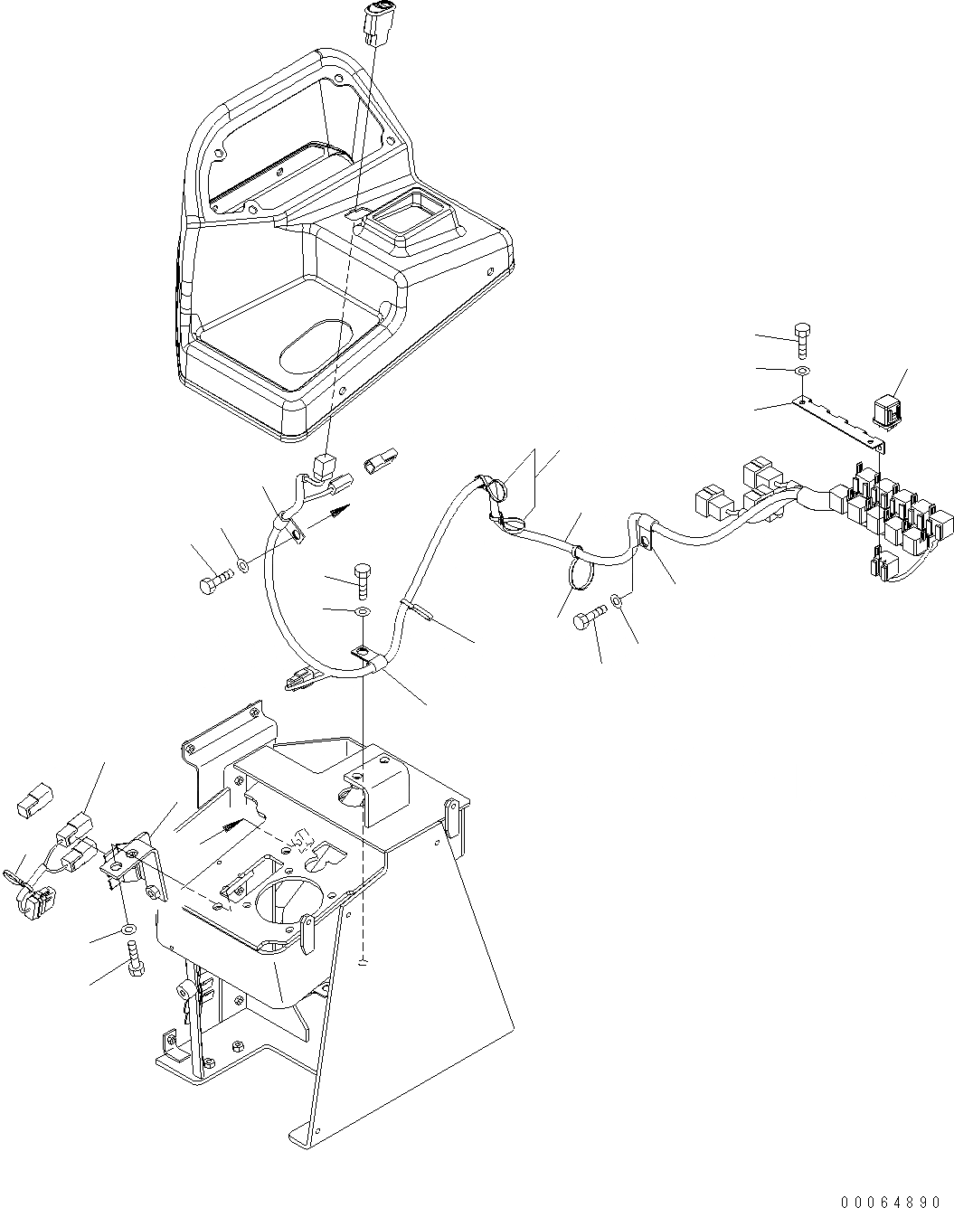 Схема запчастей Komatsu WA480-6 - УПРАВЛЕНИЕ ПОГРУЗКОЙ (2-Х СЕКЦИОНН. PPC) (РЫЧАГ) (/) (ДЛЯ MULTI FUNCTION MONO РЫЧАГ) K OPERATORґS ОБСТАНОВКА И СИСТЕМА УПРАВЛЕНИЯ