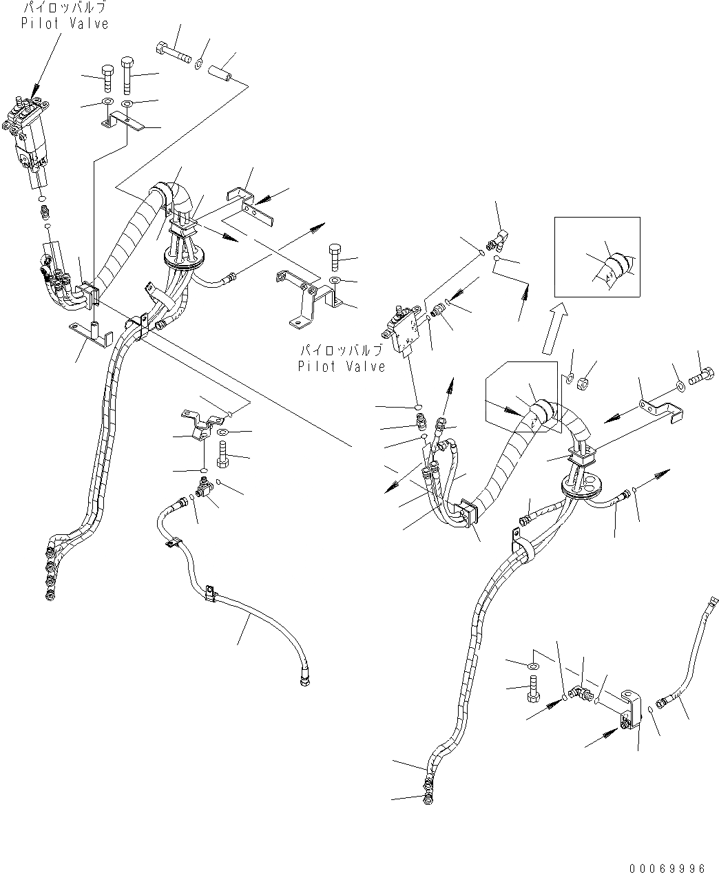 Схема запчастей Komatsu WA480-6 - УПРАВЛЕНИЕ ПОГРУЗКОЙ (3-Х СЕКЦИОНН. PPC) (ШЛАНГИ) (/) (С FNR ПЕРЕКЛЮЧАТЕЛЬ) K OPERATORґS ОБСТАНОВКА И СИСТЕМА УПРАВЛЕНИЯ