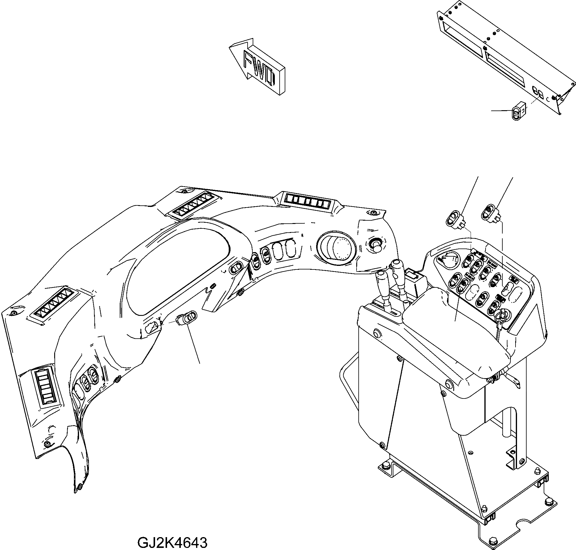 Схема запчастей Komatsu WA480-6 - ПОЛ ПЕРЕКЛЮЧАТЕЛЬ (С БЛОКИР.-UP ПЕРЕКЛЮЧАТЕЛЬ) K OPERATORґS ОБСТАНОВКА И СИСТЕМА УПРАВЛЕНИЯ