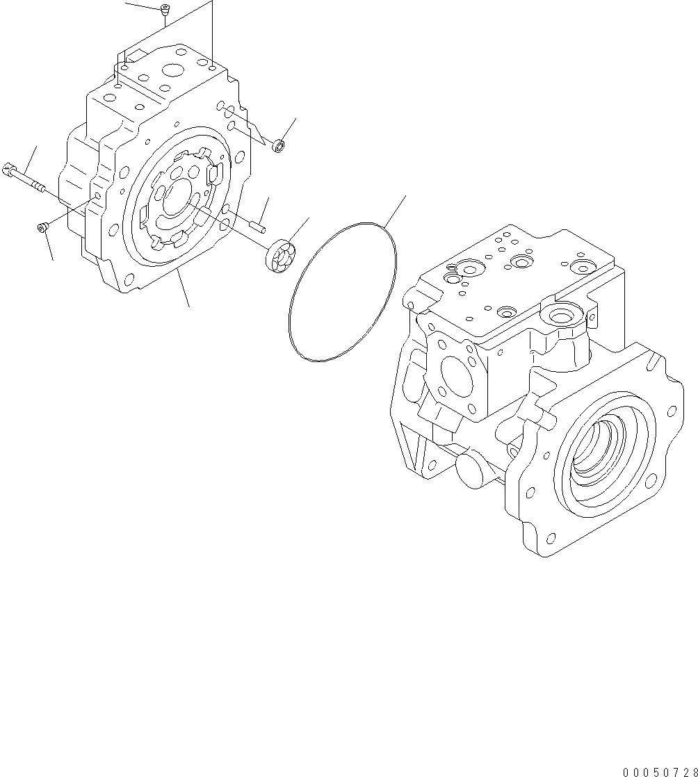 Схема запчастей Komatsu WA480-6 - ГИДР. НАСОС. (ПОГРУЗ.) (/7) Y ОСНОВН. КОМПОНЕНТЫ И РЕМКОМПЛЕКТЫ