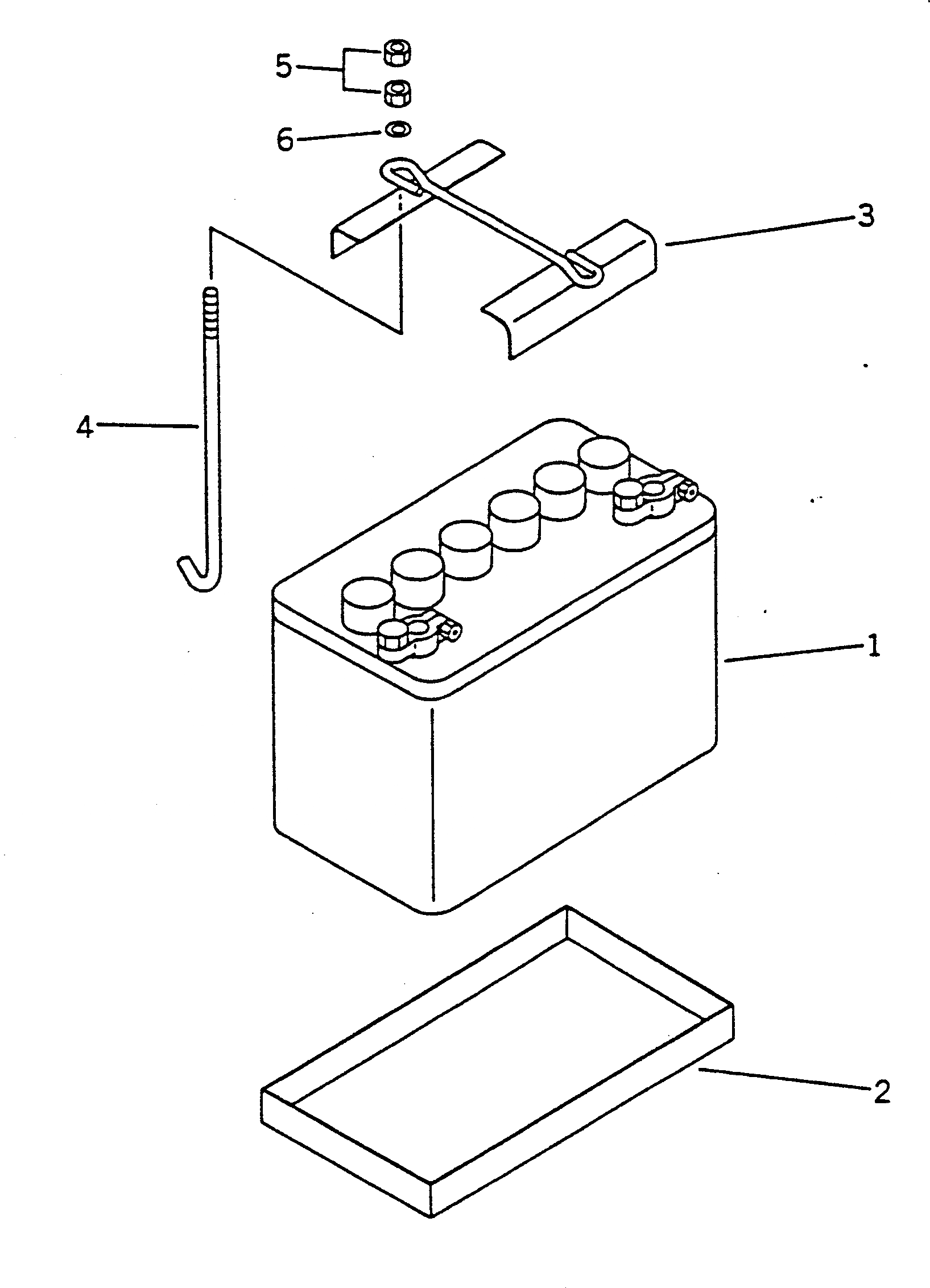 Схема запчастей Komatsu WA50-1 - АККУМУЛЯТОР КОМПОНЕНТЫ ДВИГАТЕЛЯ И ЭЛЕКТРИКА