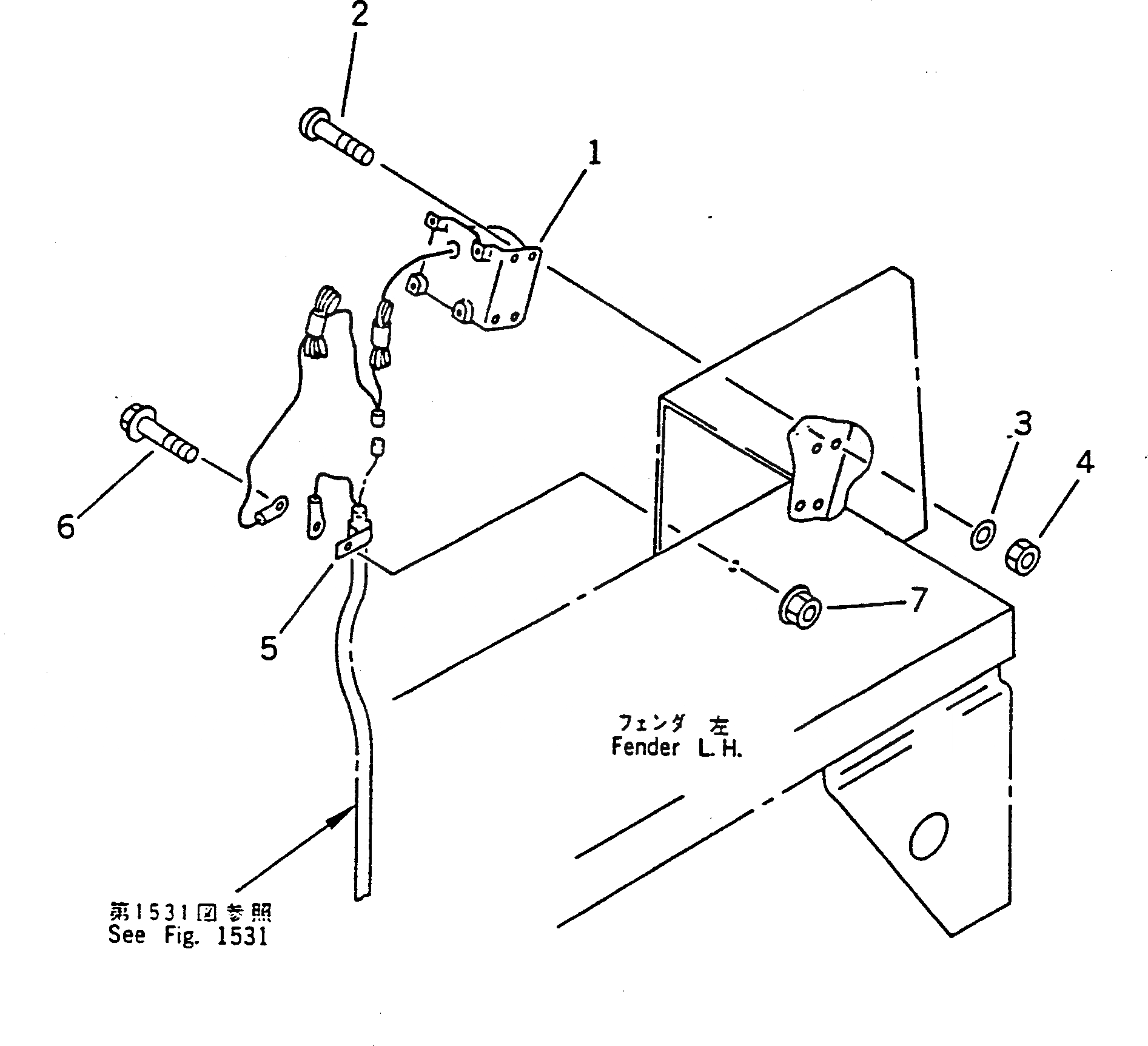Схема запчастей Komatsu WA50-1 - BACK BUZZER КОМПОНЕНТЫ ДВИГАТЕЛЯ И ЭЛЕКТРИКА